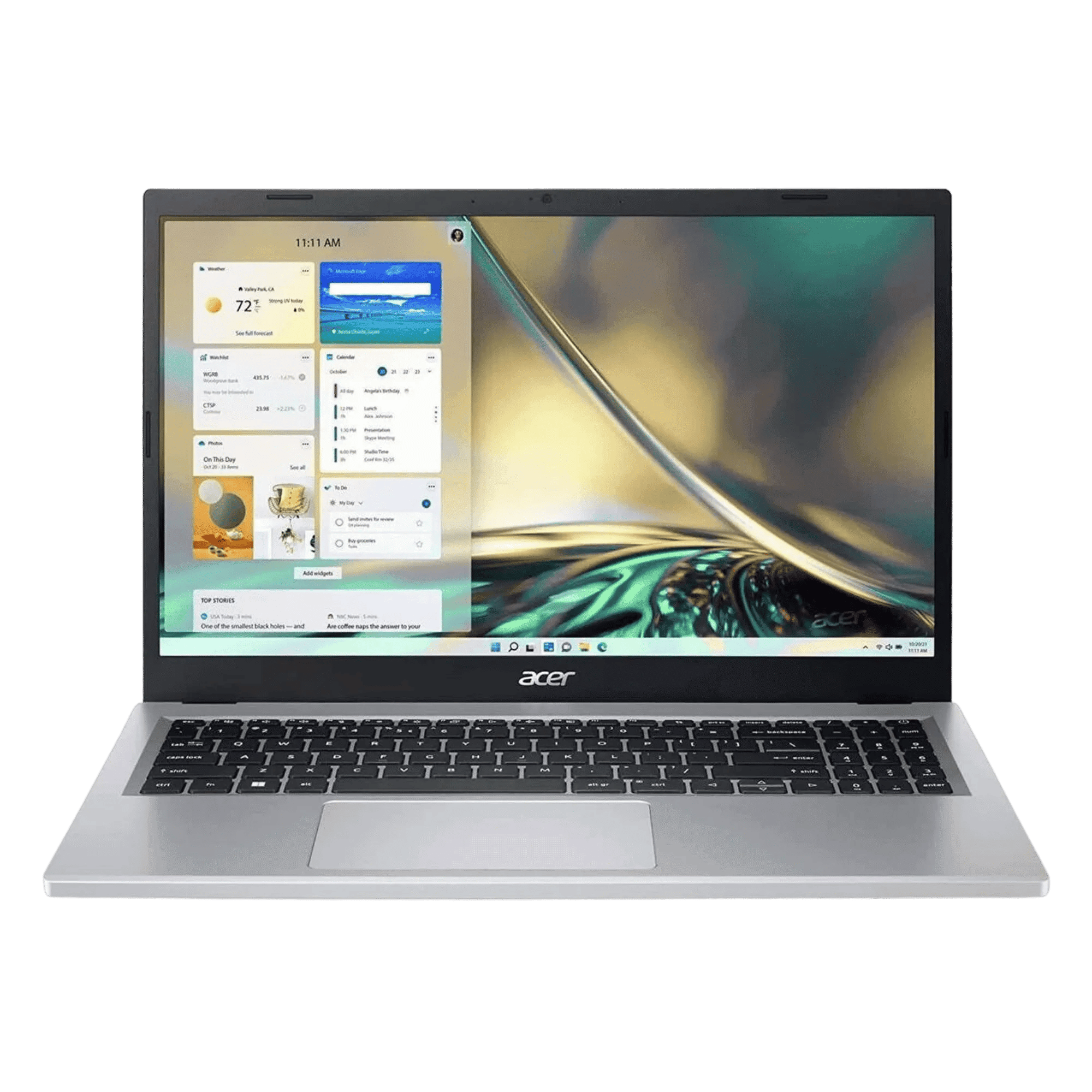 Acer aspire 3 a325 53 13th gen intel core i5 1334u windows 11 home laptop silver 8gb 512gb Front View