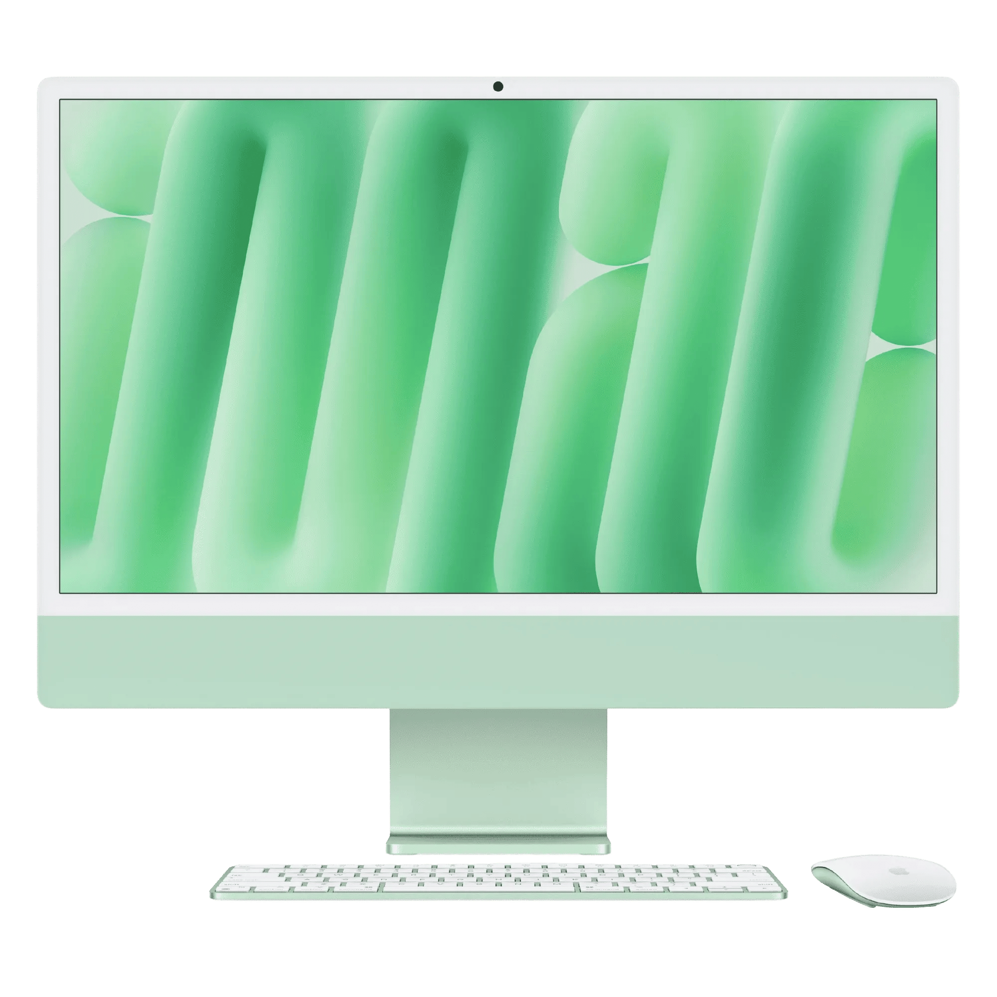Apple imac retina 4 5k display m4 chip with 10 core cpu and 10 core gpu mac os mwuy3hn a green 16gb 256gb Front View