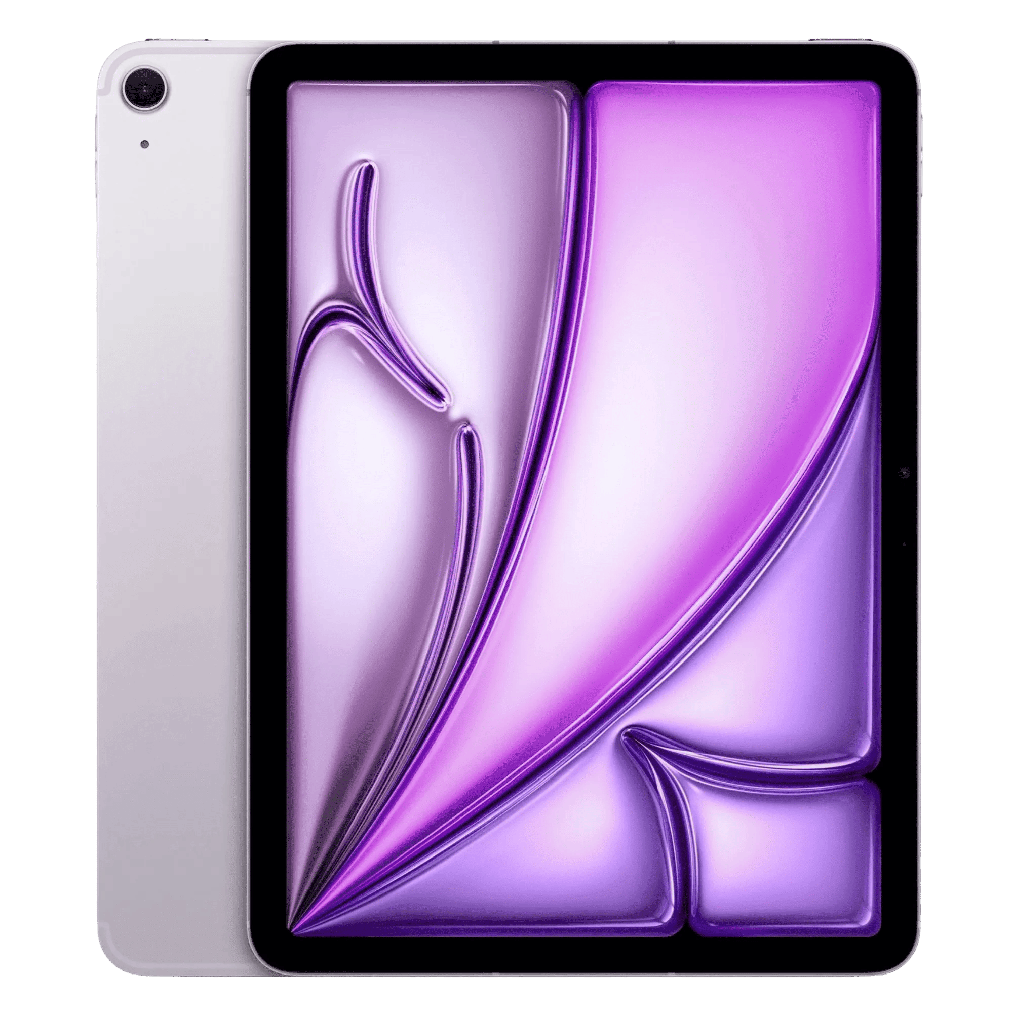 Apple ipad air with apple m4 chip 11 inch wifi cellular purple 256gb Front Back View