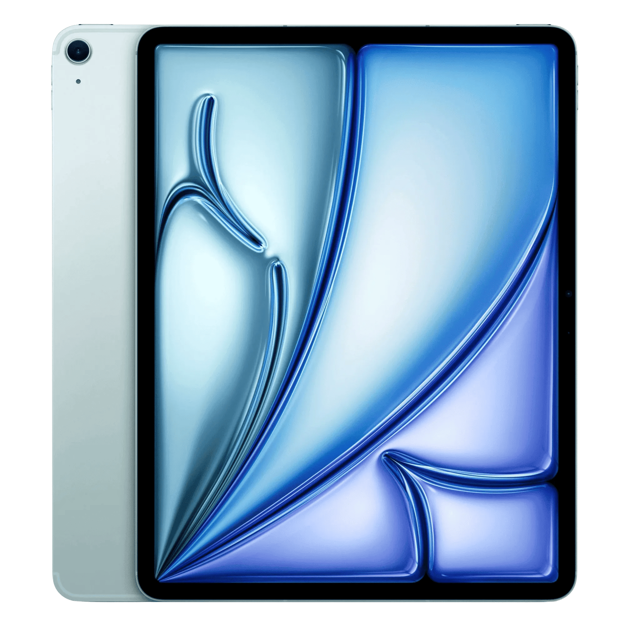 Apple ipad air with apple m4 chip 13 inch wifi cellular blue 256gb Front Back View