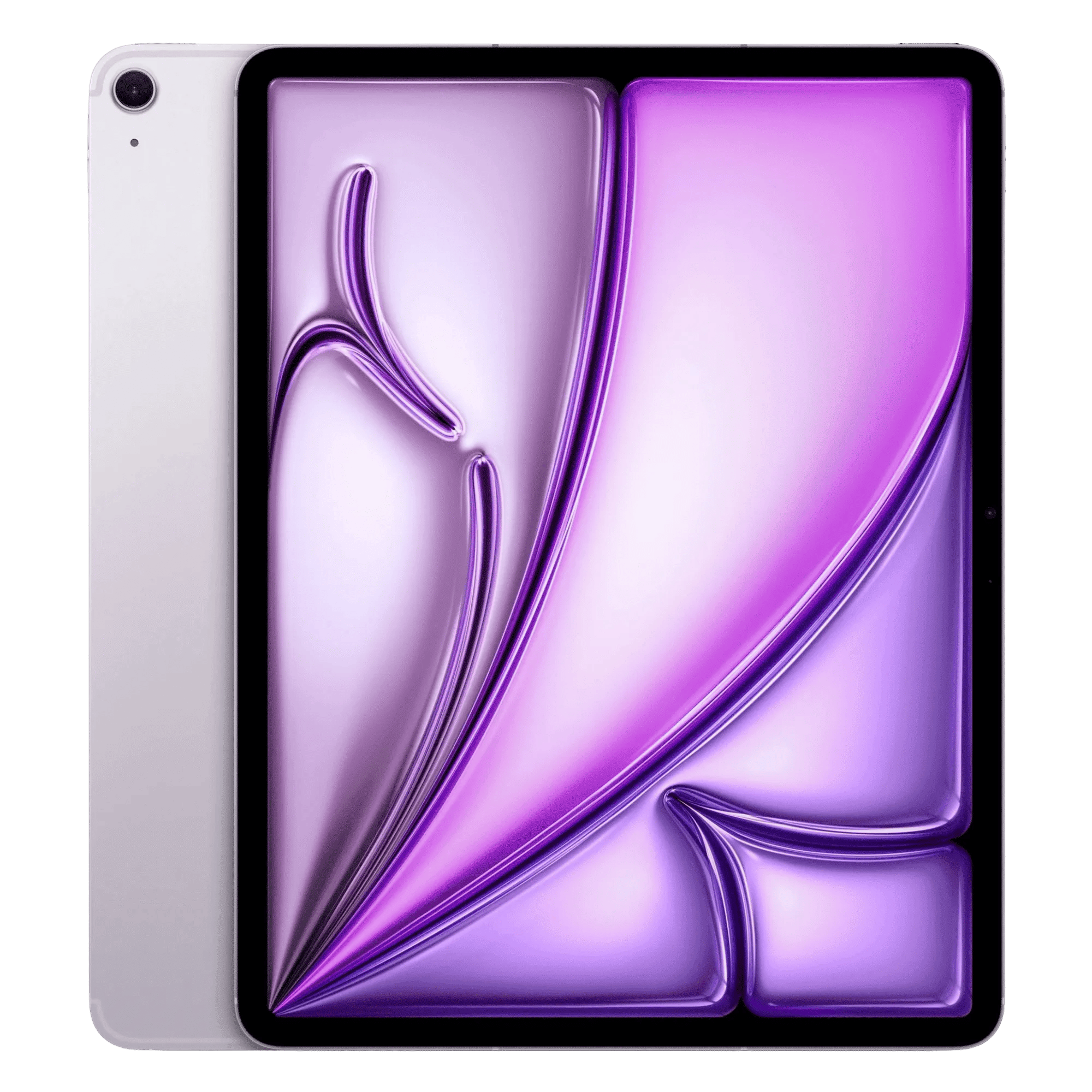 Apple ipad air with apple m4 chip 13 inch wifi cellular purple 256gb Front Back View