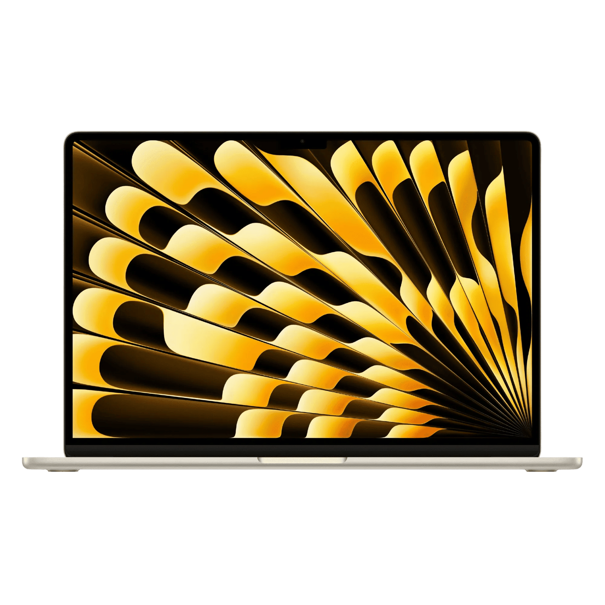 Apple macbook air m5 chip with 10 core cpu and 10 core gpu mac os laptop 15 3 inch mdvd4hn a starlight 1tb front Back View