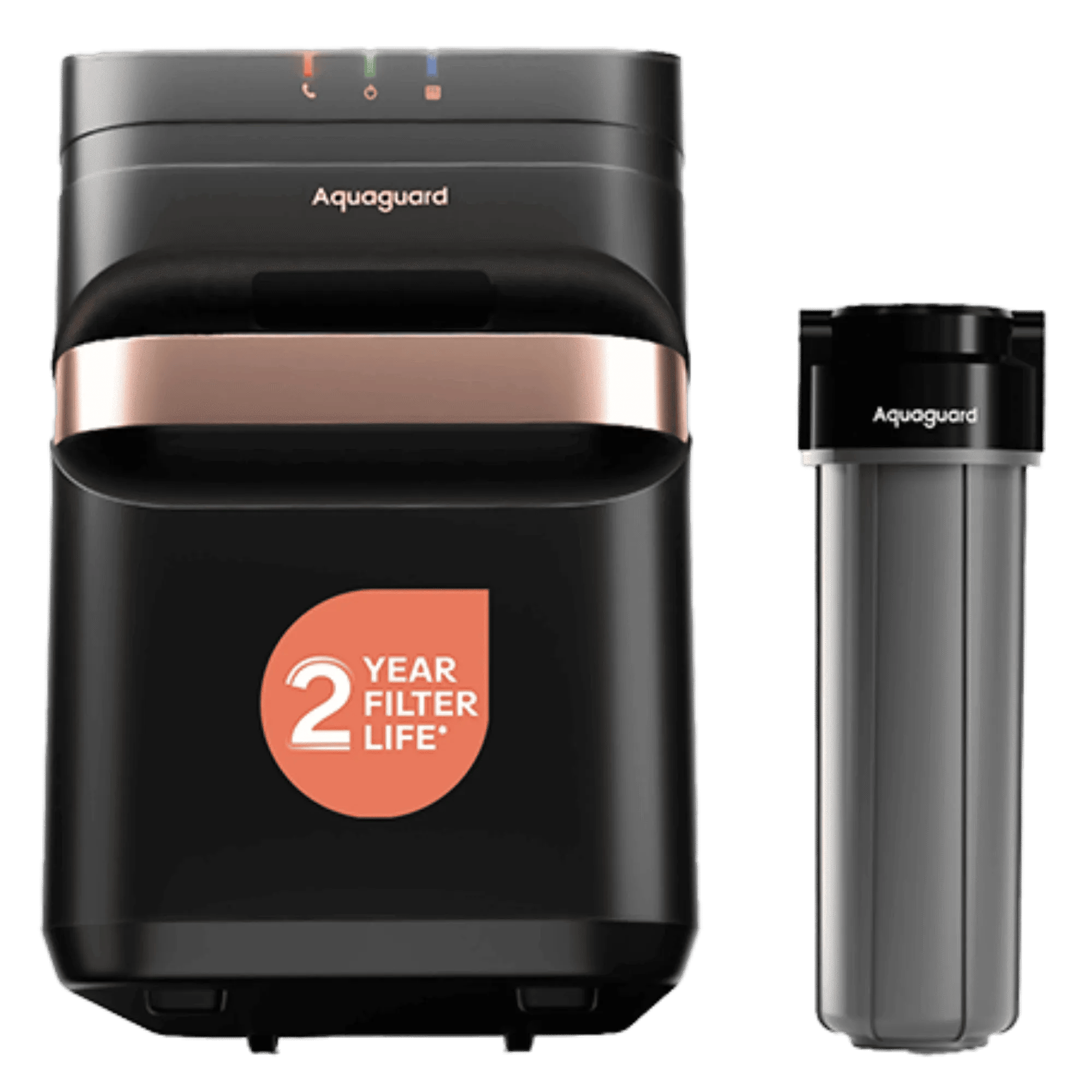 Aquaguard aspire designo utc ro uv water purifier gwpdadu2b00 7 l black Front View