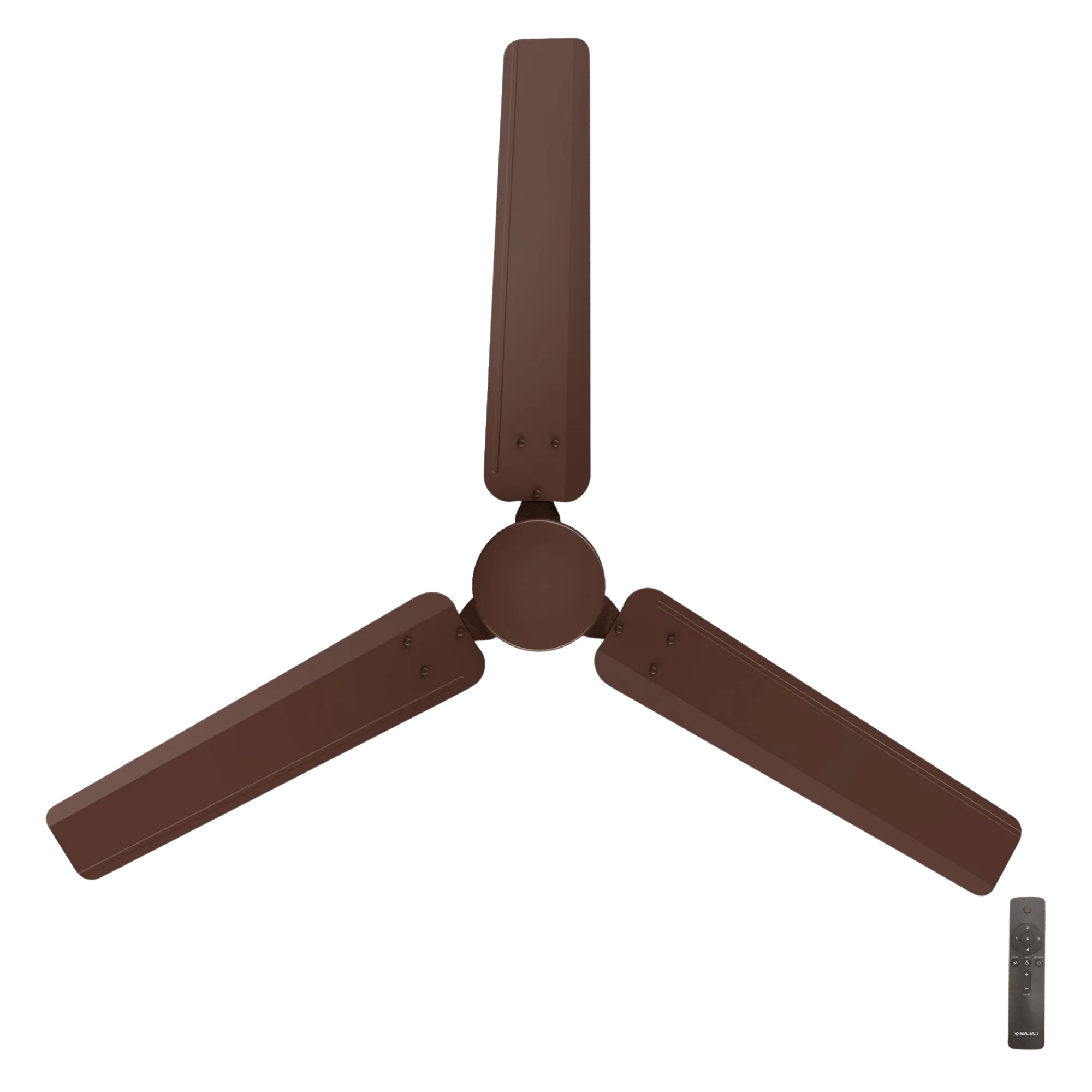 Bajaj raftaar bldc motor with remote 1200 mm ceiling fan coffee brown Top View