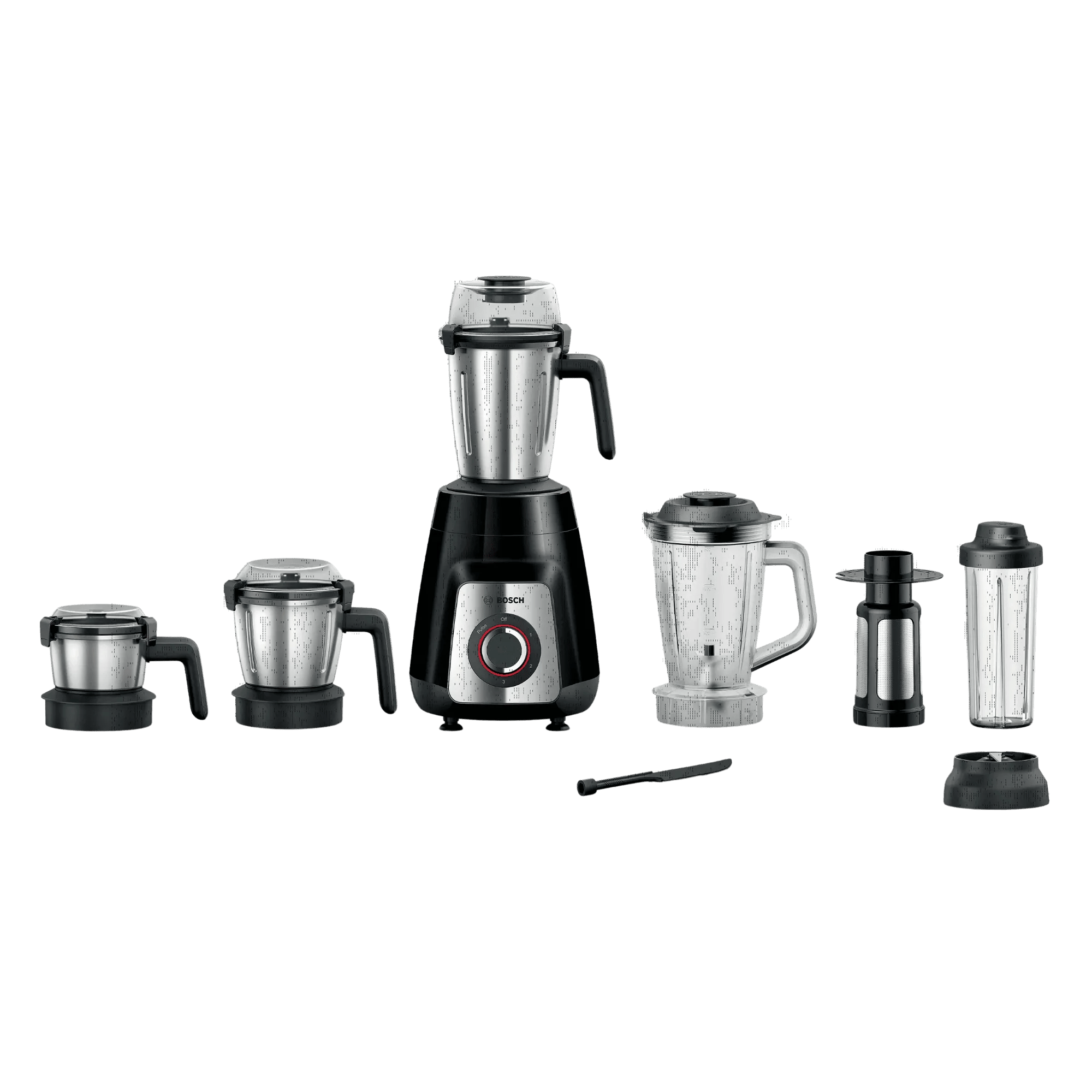 Bosch mg8915a1ki truemix 1100w mixer grinder 5 jars black Full View
