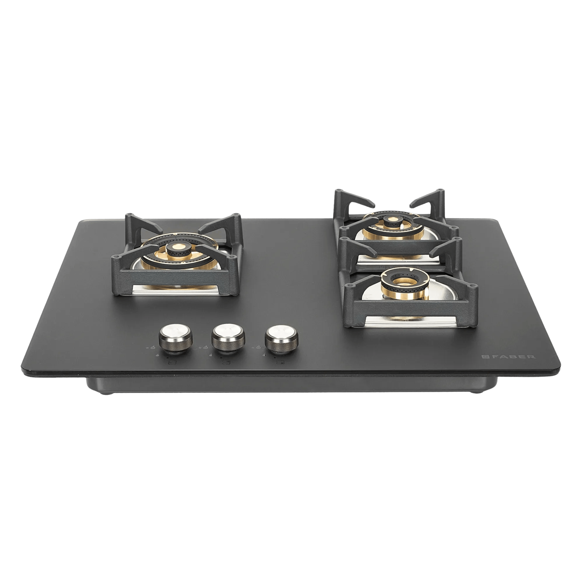 Faber bella ht 703 br ai 3 burner hob black Front View