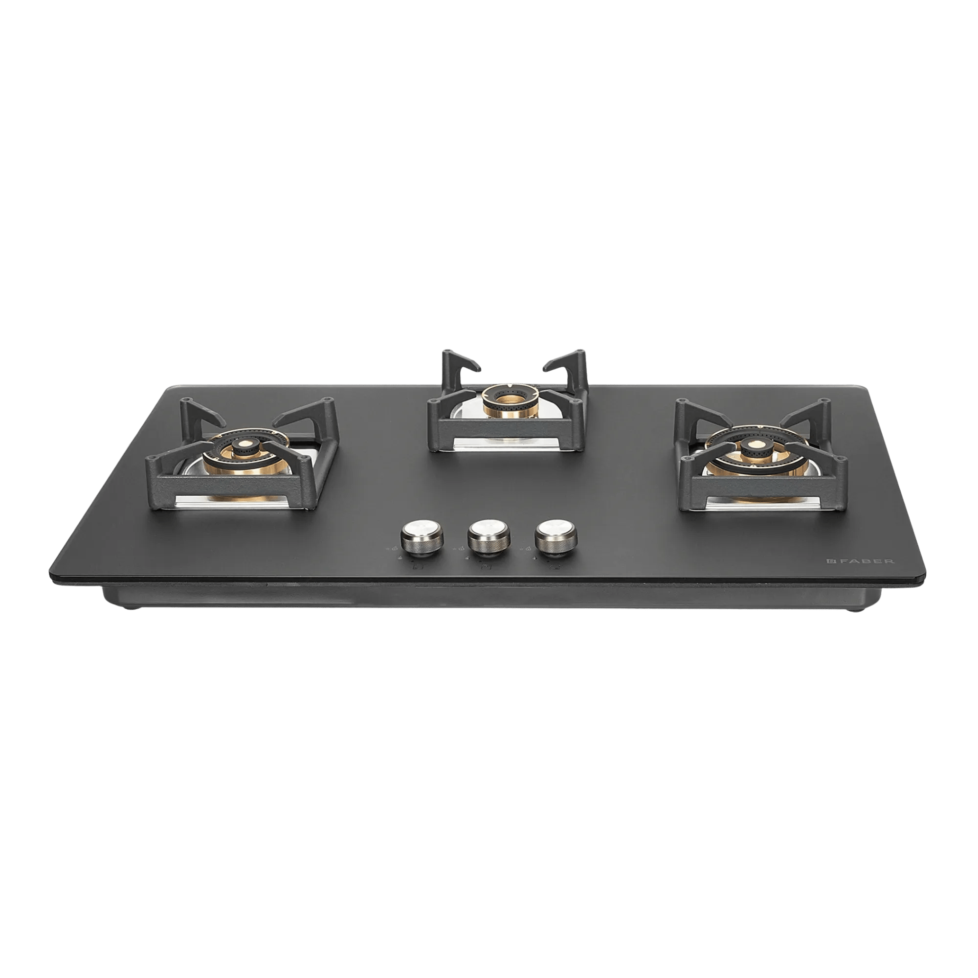 Faber bella ht 903 br ai ffd in 3 burner hob black Front View