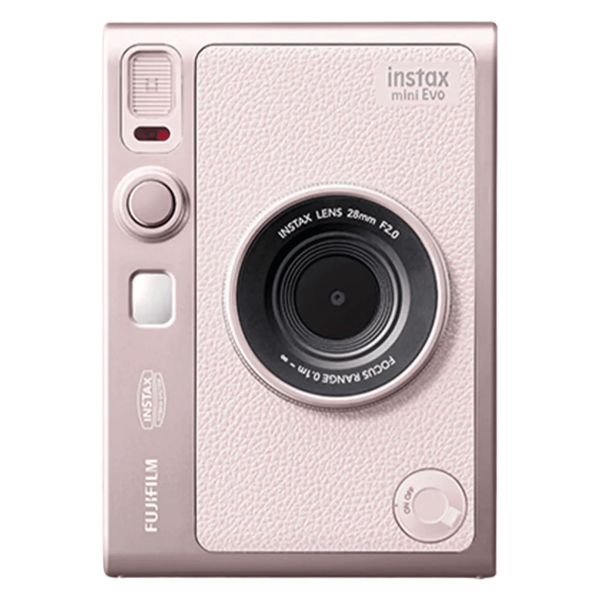 Fujifilm instax mini evo premium edition instant camera gentle rose Front View