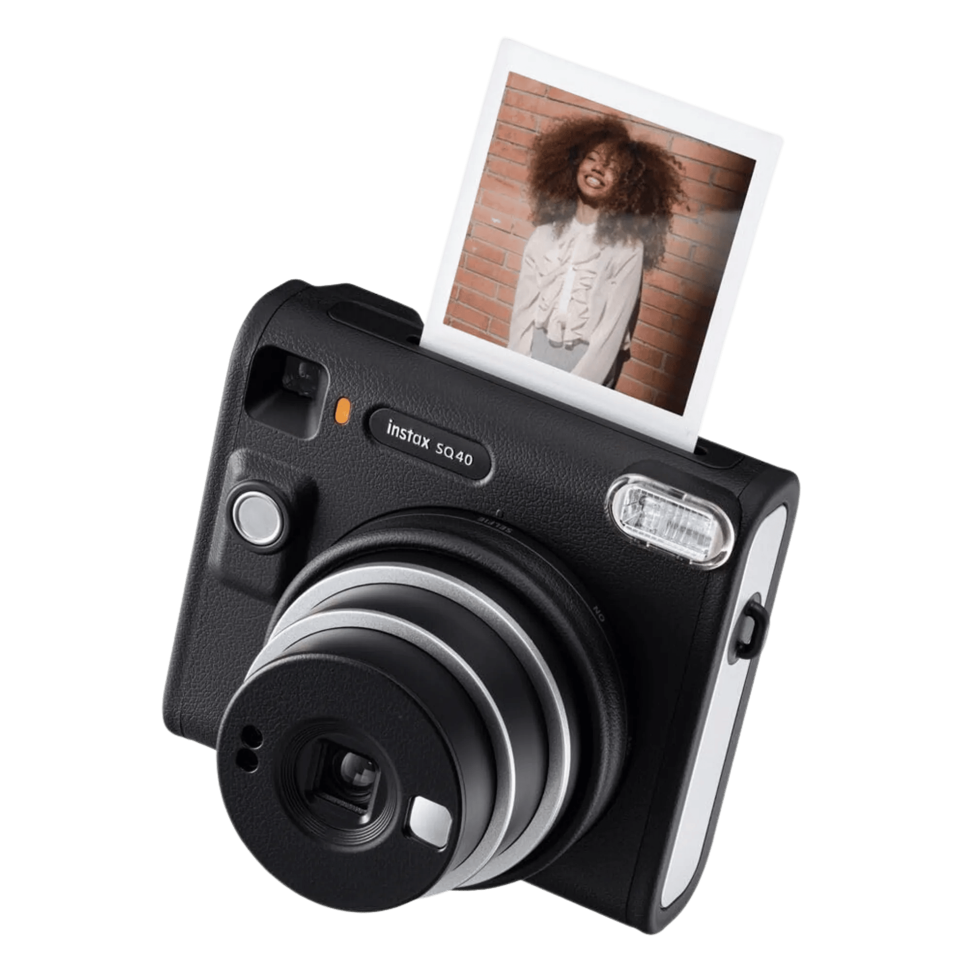 Fujifilm instax square sq40 instant camera black Front Right View