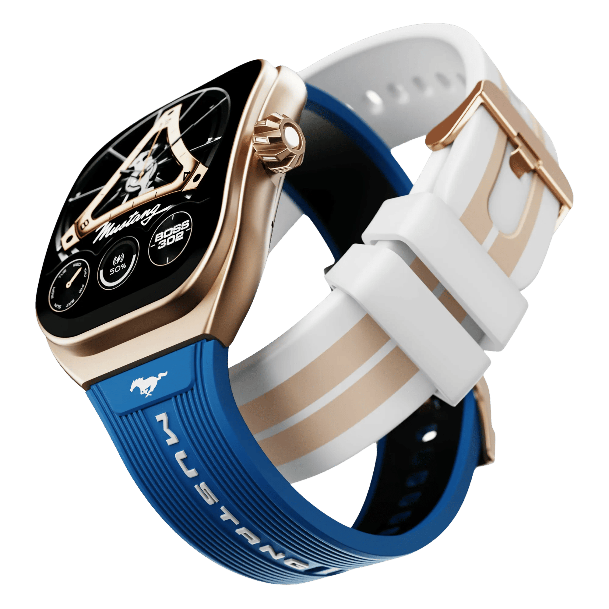 Goboult mustang muscle smartwatch frost Full View