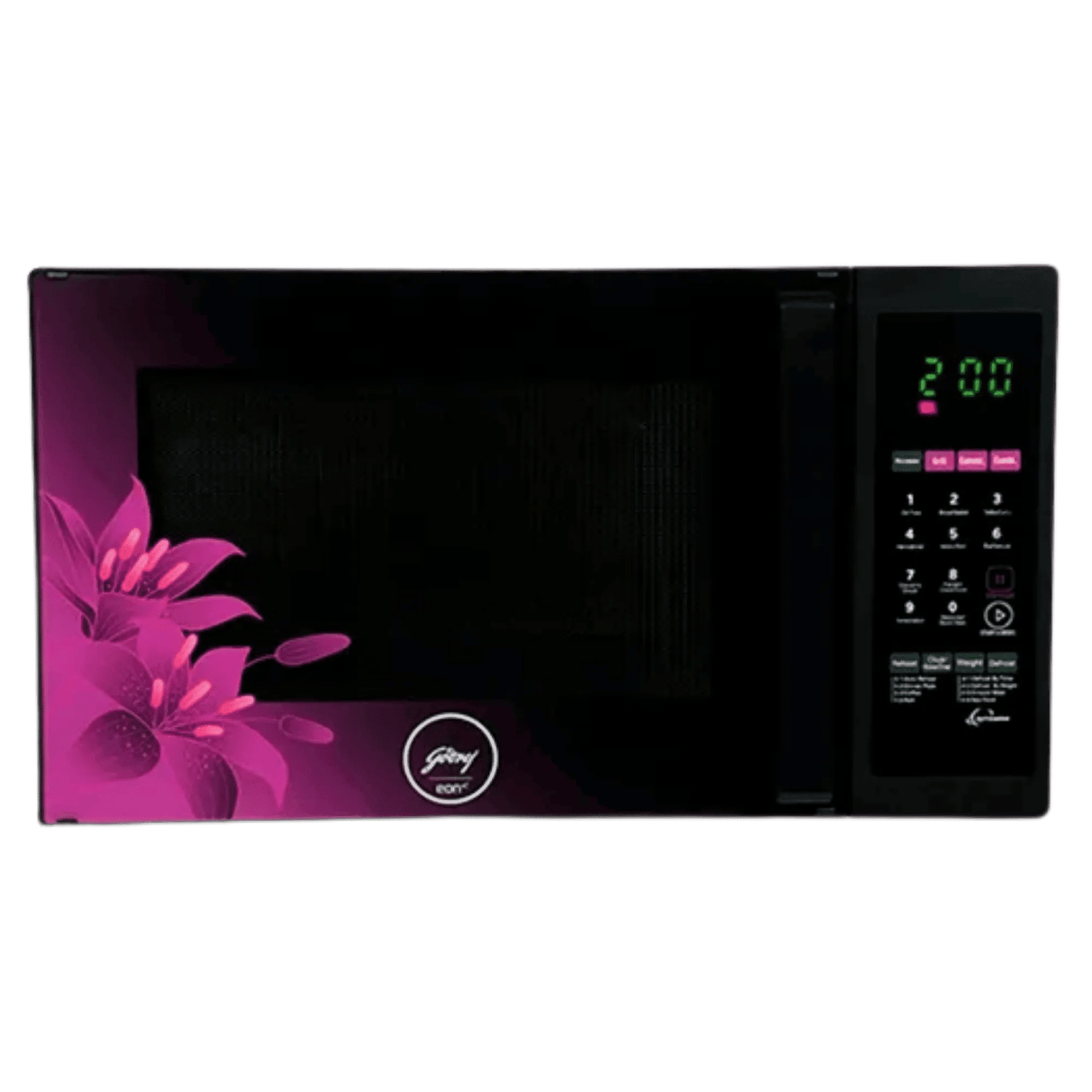 Godrej 34 l convection microwave oven gme 734 cr1 pm violet floral Front View