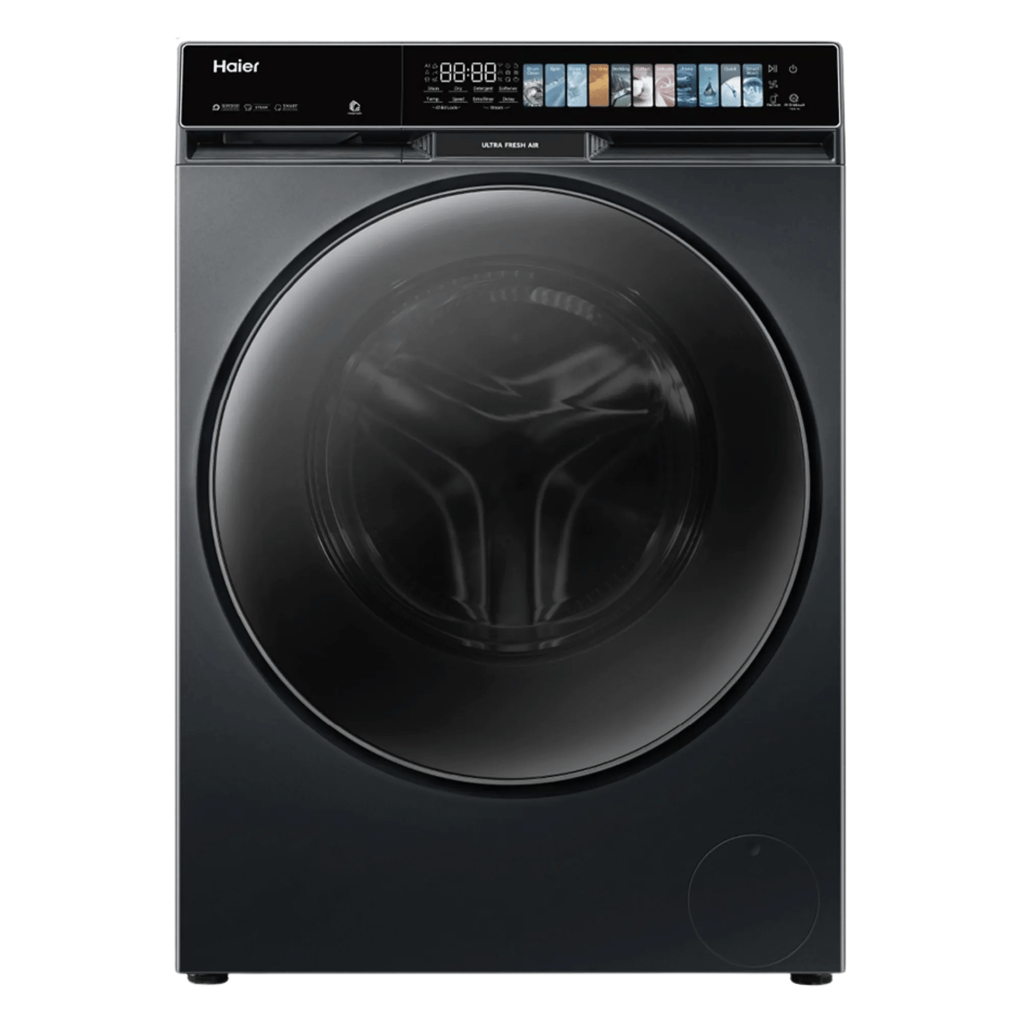 Haier 12 0kg 7 0kg f11 fully automatic front load washer dryer combo hwd120 dm14f11bku1 black Front View