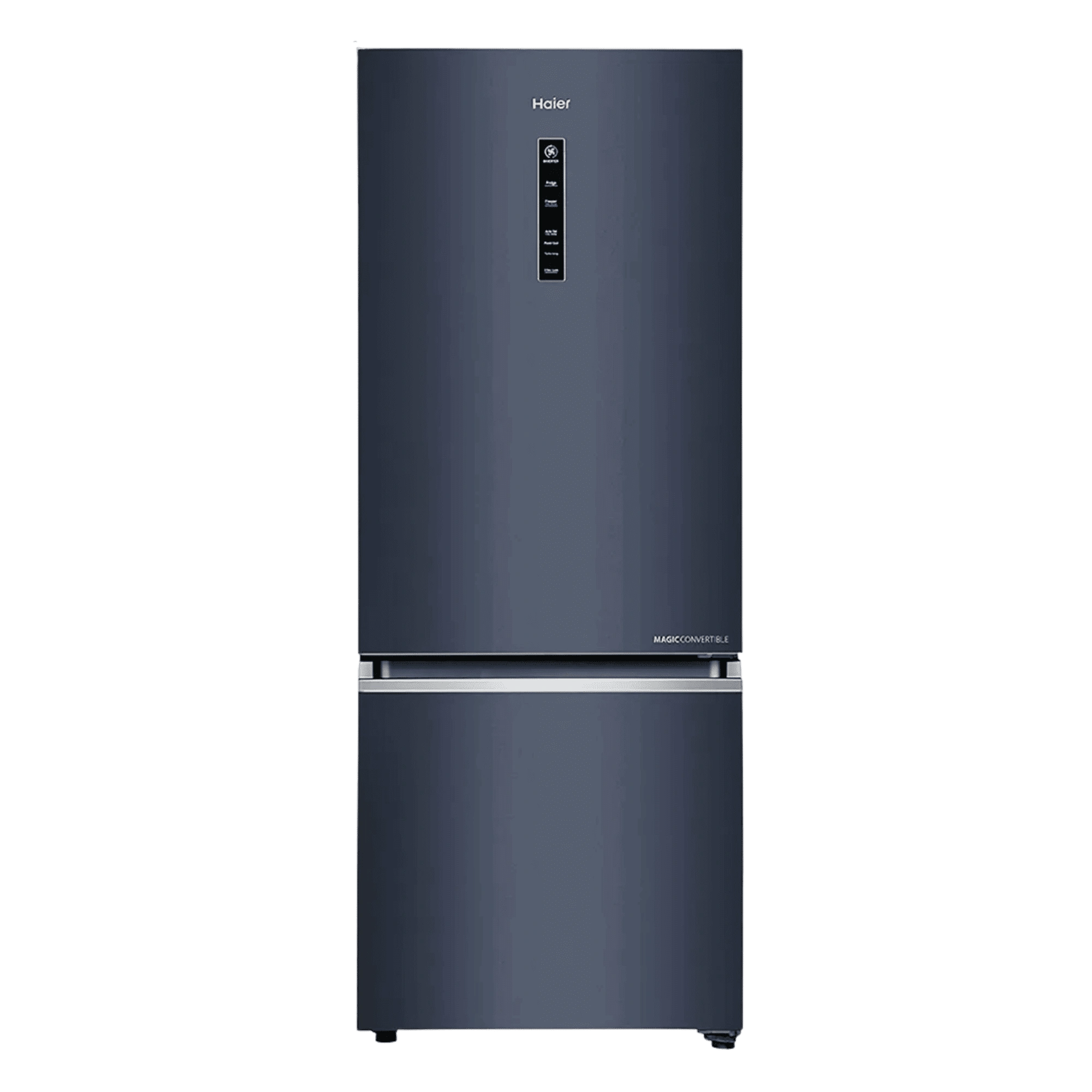 Haier 445 L Frost Free Double Door 2 Star Refrigerator HRB 4952BGKA P Graphite Black front view