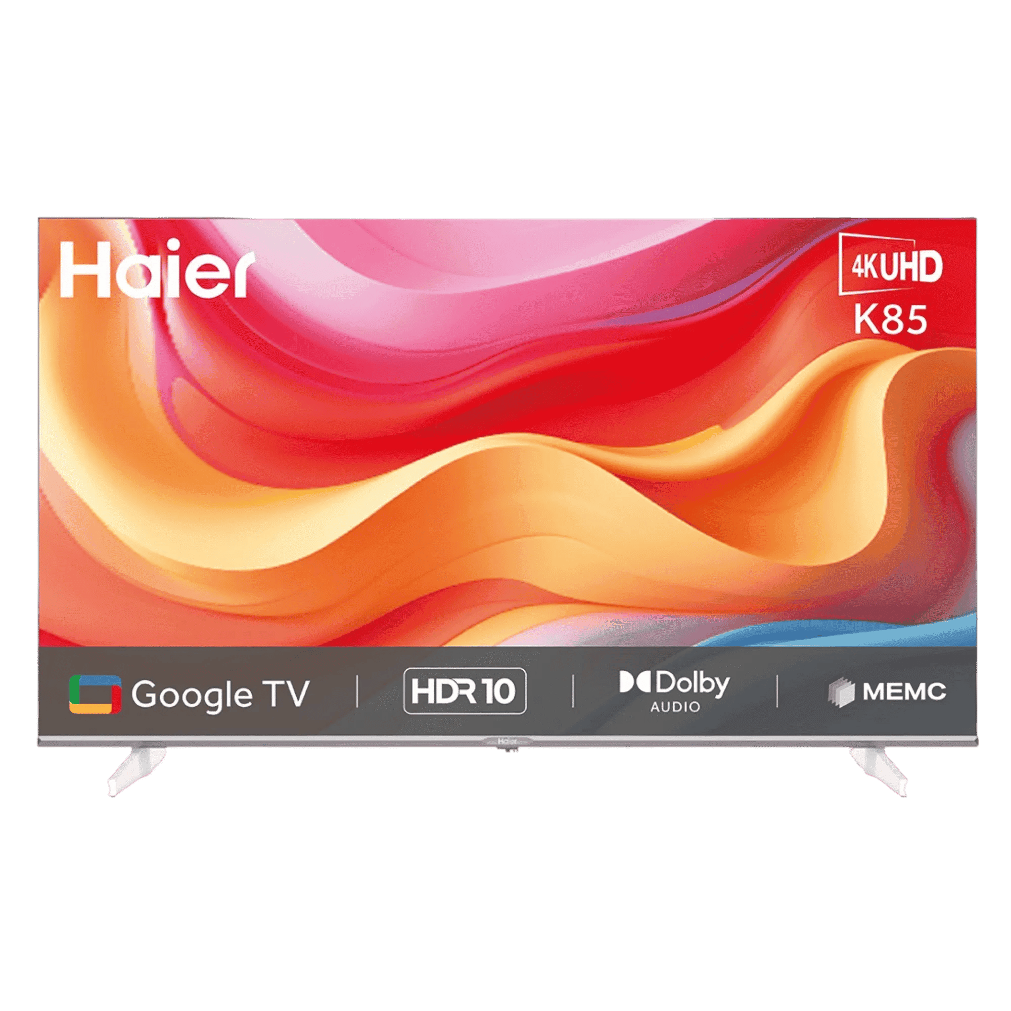Haier 4k ultra hd google smart tv h43k85fux 43 inch Front View