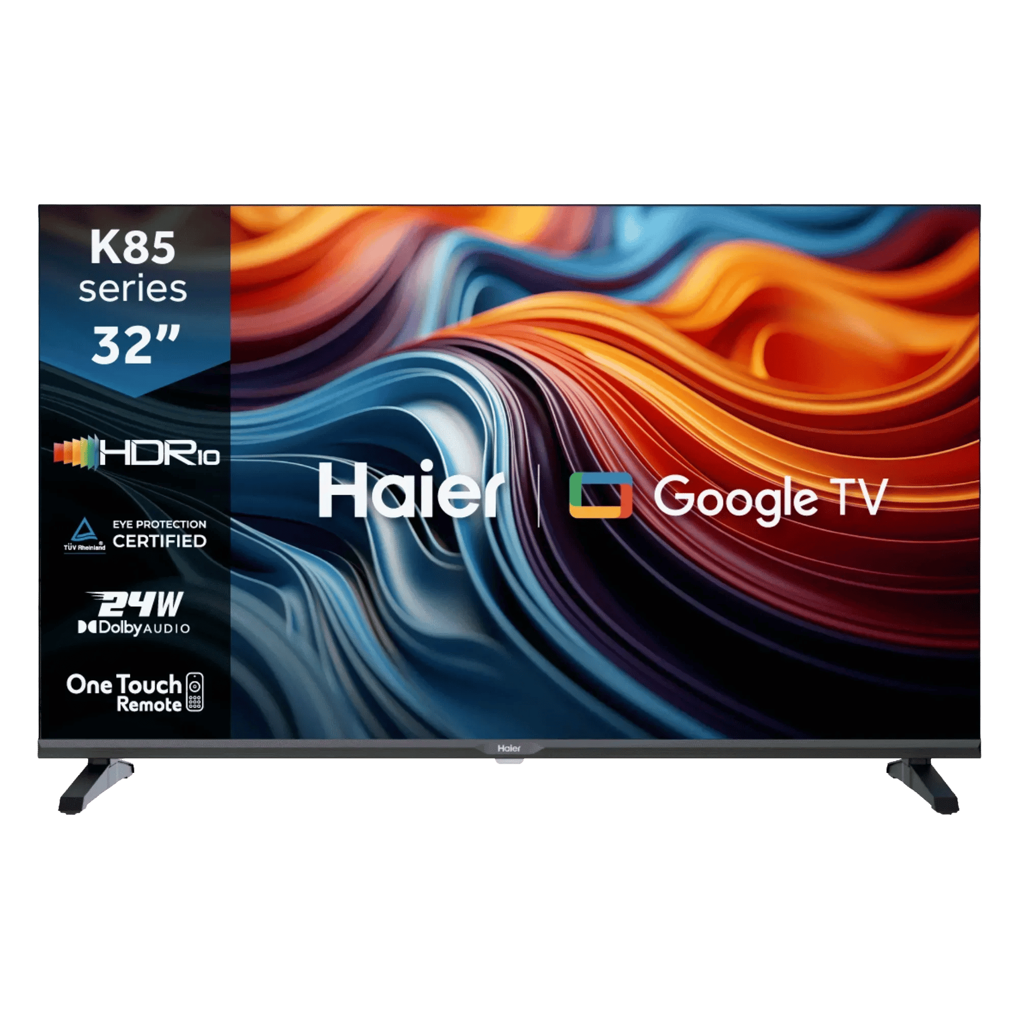 Haier hd ready smart led tv h32k85gx 32 inch Front View