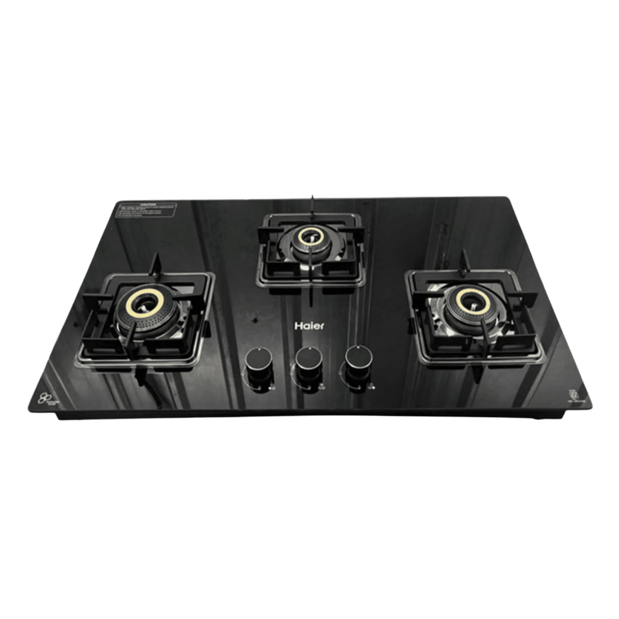 Haier hic q27326 in fb1e31000 3 burner hob black Front View