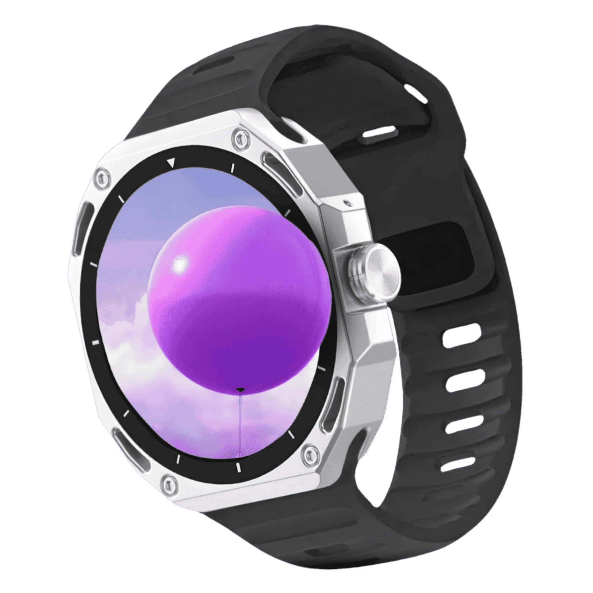 Hapipola twist smartwatch black Front Right View