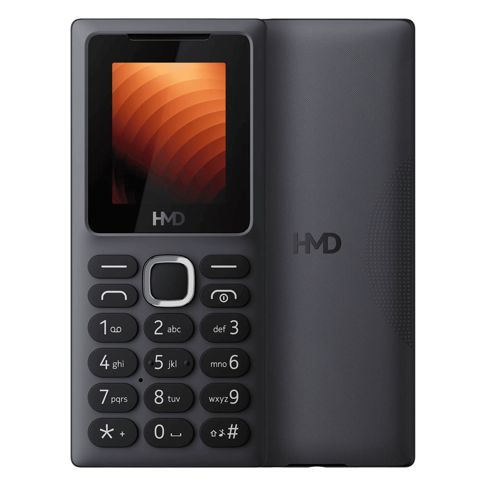 Hmd 100 ta1753 dual sim grey Front Back View