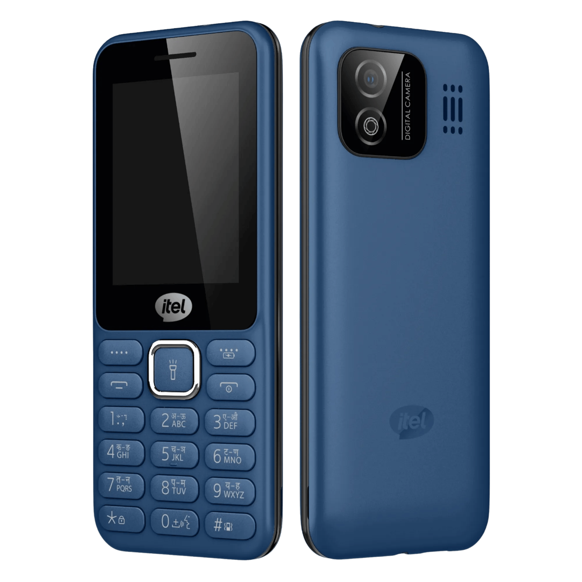 Itel 5027 slim space blue Front Back Side View