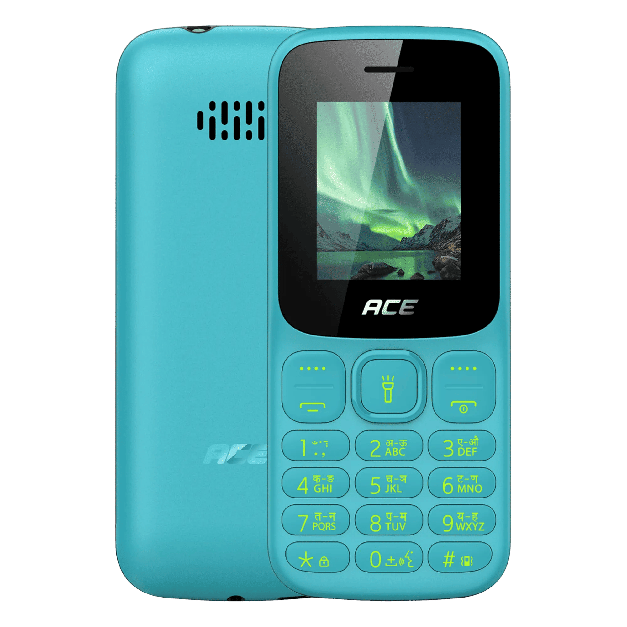 Itel ace 3 shine interstellar blue Front Back View