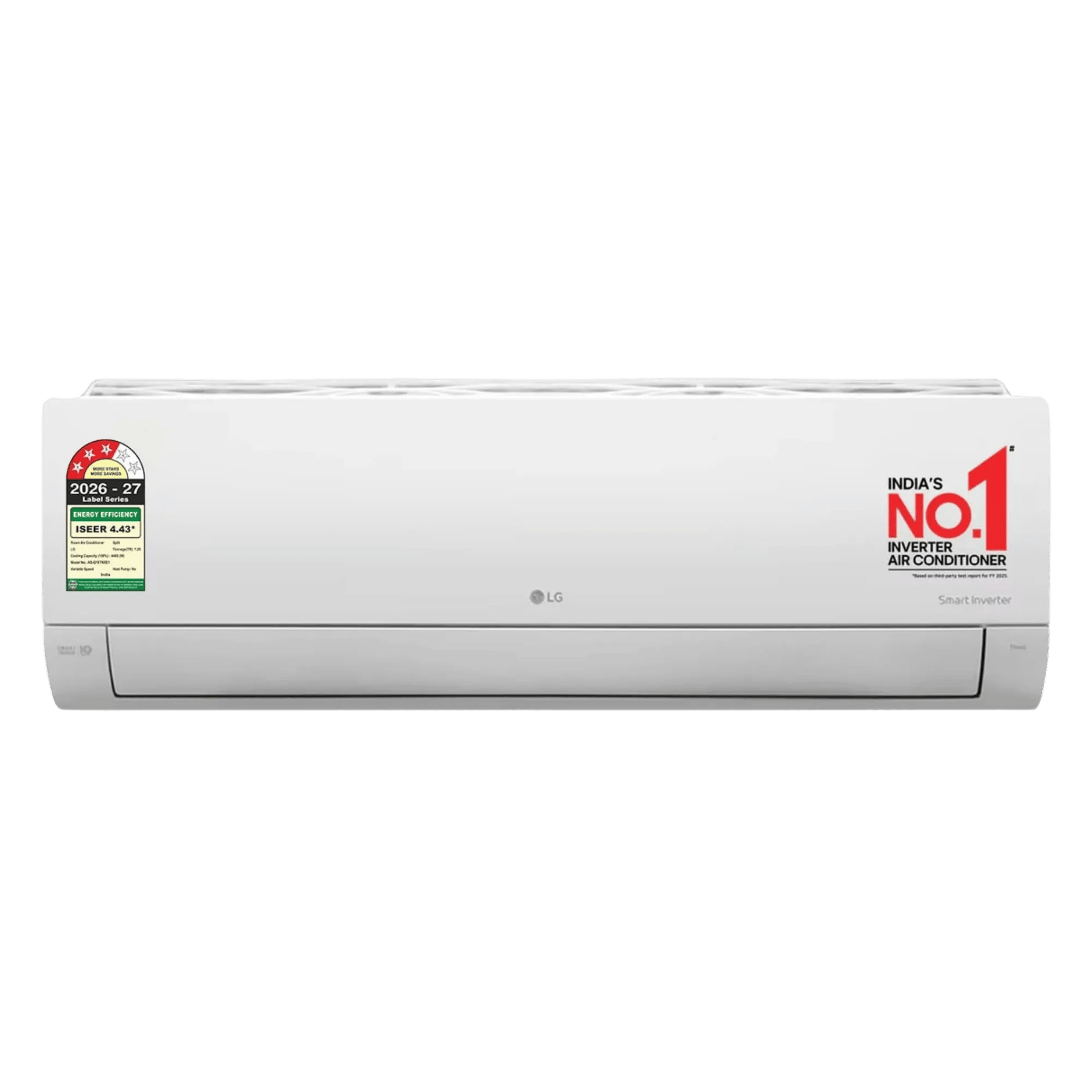 LG 1 5 ton 3 star ai convertible 6 in 1 inverter split ac asnq18tnxe1 amlg 2026 1 5 ton 3 star Front View