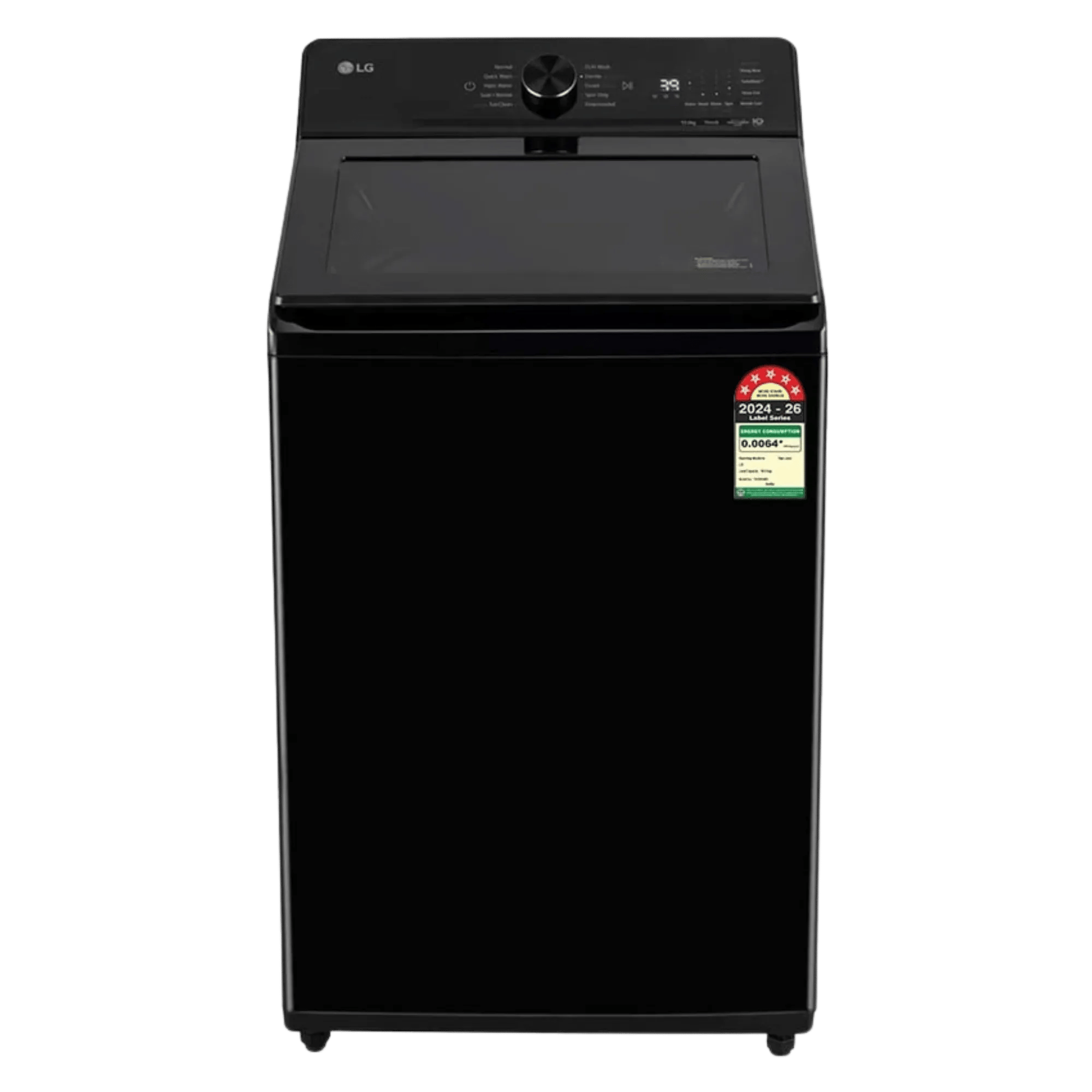 LG 10 0kg fully automatic top load washing machine tx310nwo anbqeil onyx black Front View
