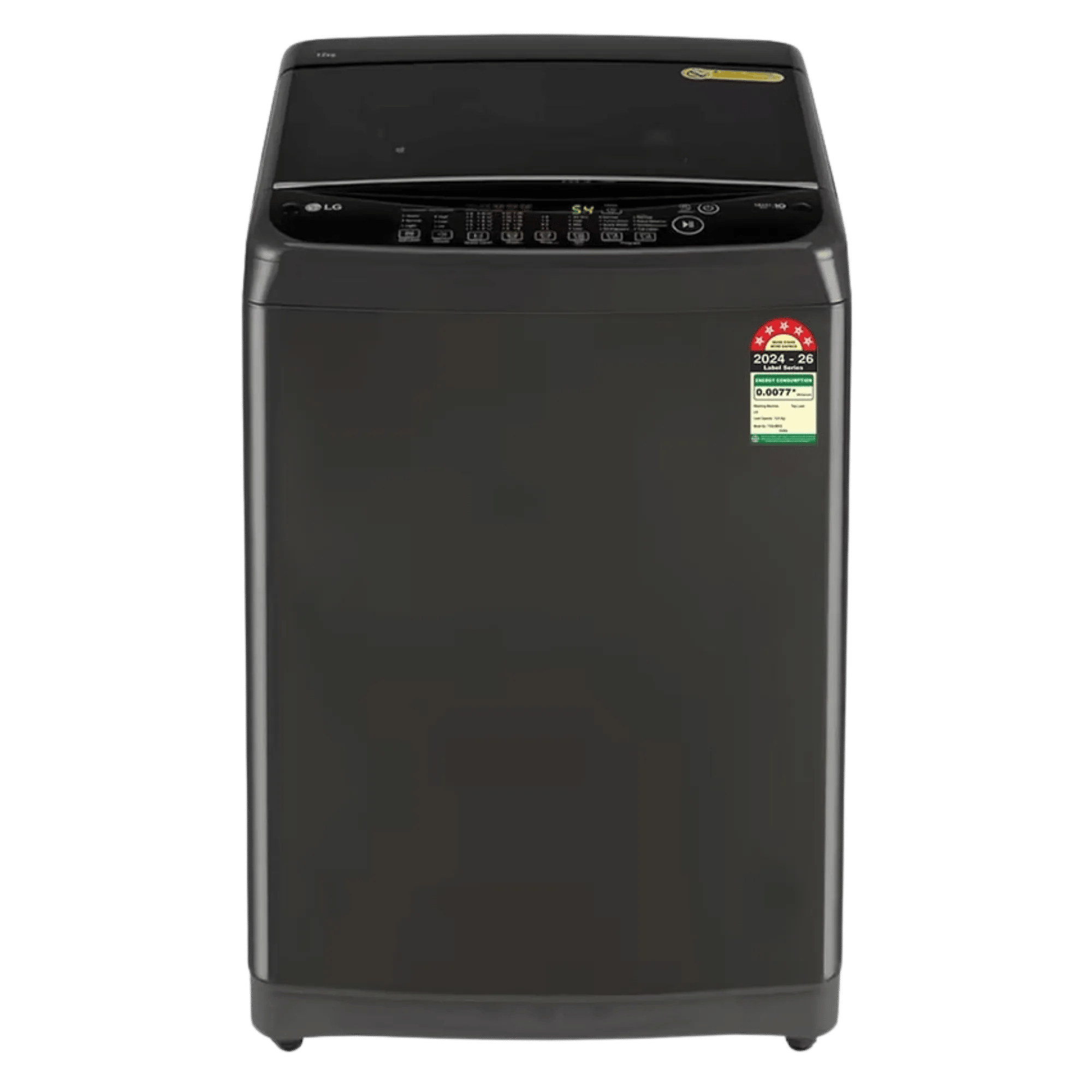 LG 12 0kg fully automatic top load washing machine t12sjmb1z abmqeil middle black Front View
