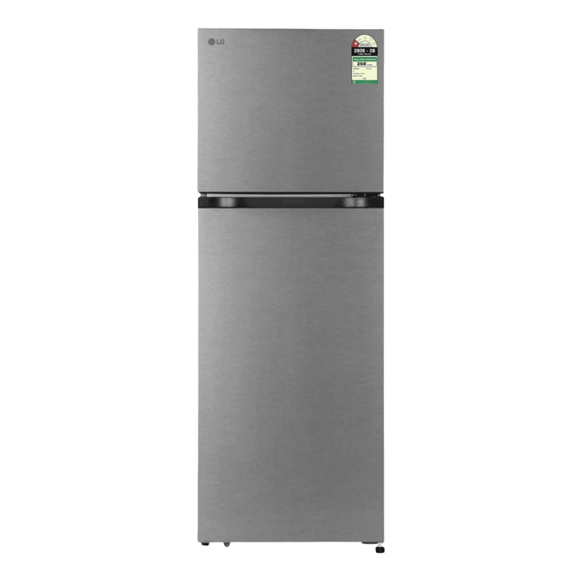 LG 251 L Frost Free Double Door 1 Star Refrigerator GLT2516WXDS ADSZEBN Dazzle Steel front view