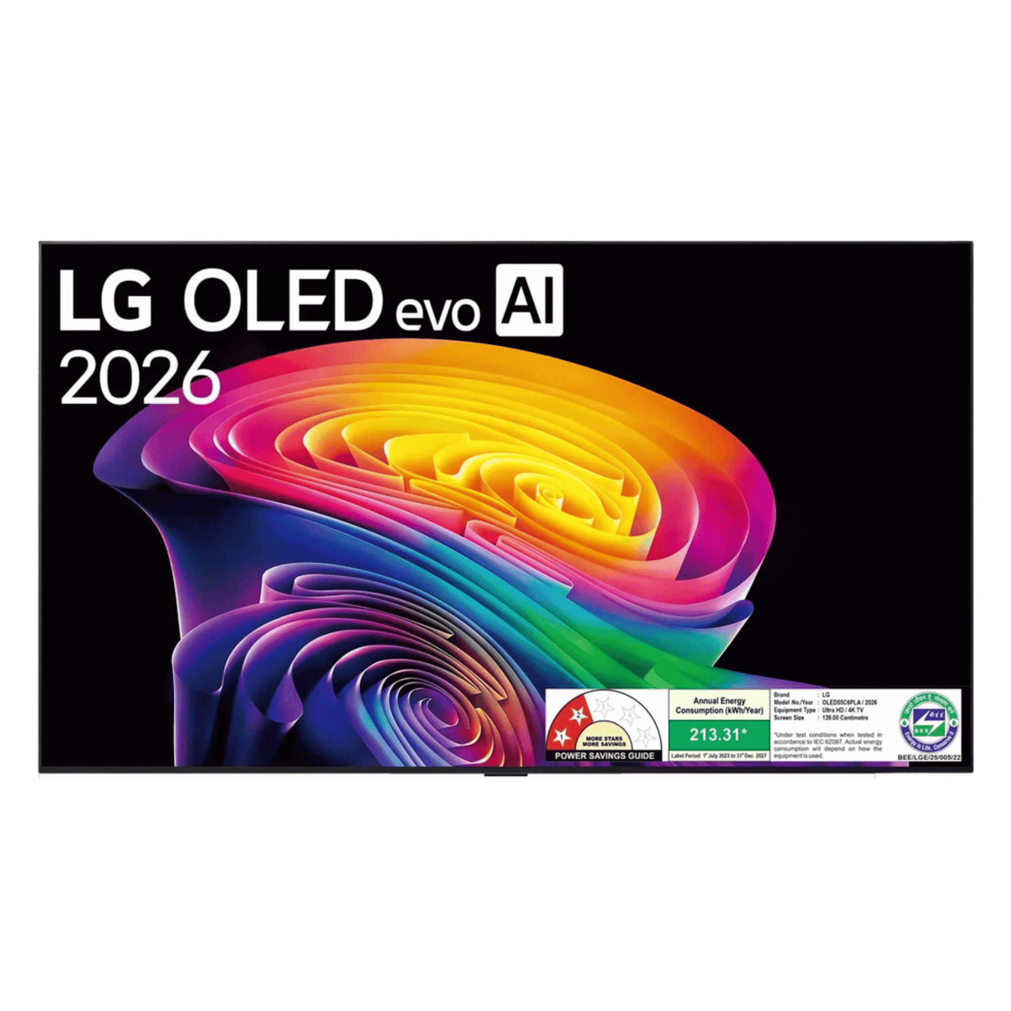 LG 4k ultra hd smart oled evo tv 2026 c6 oled55c6pla 55 inch Front View