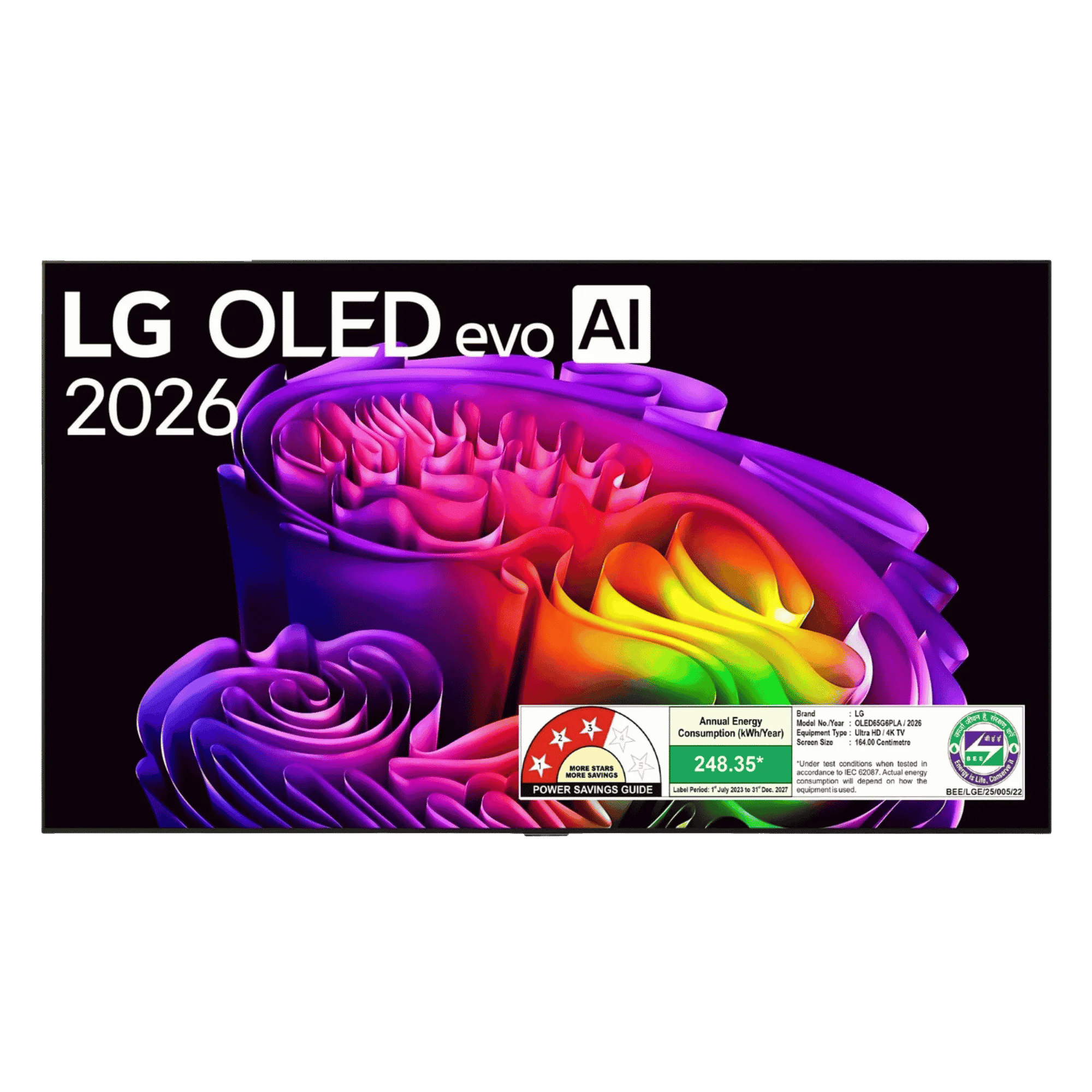 LG 4k ultra hd smart oled evo tv 2026 g6 oled65g6pla 65 inch Front View
