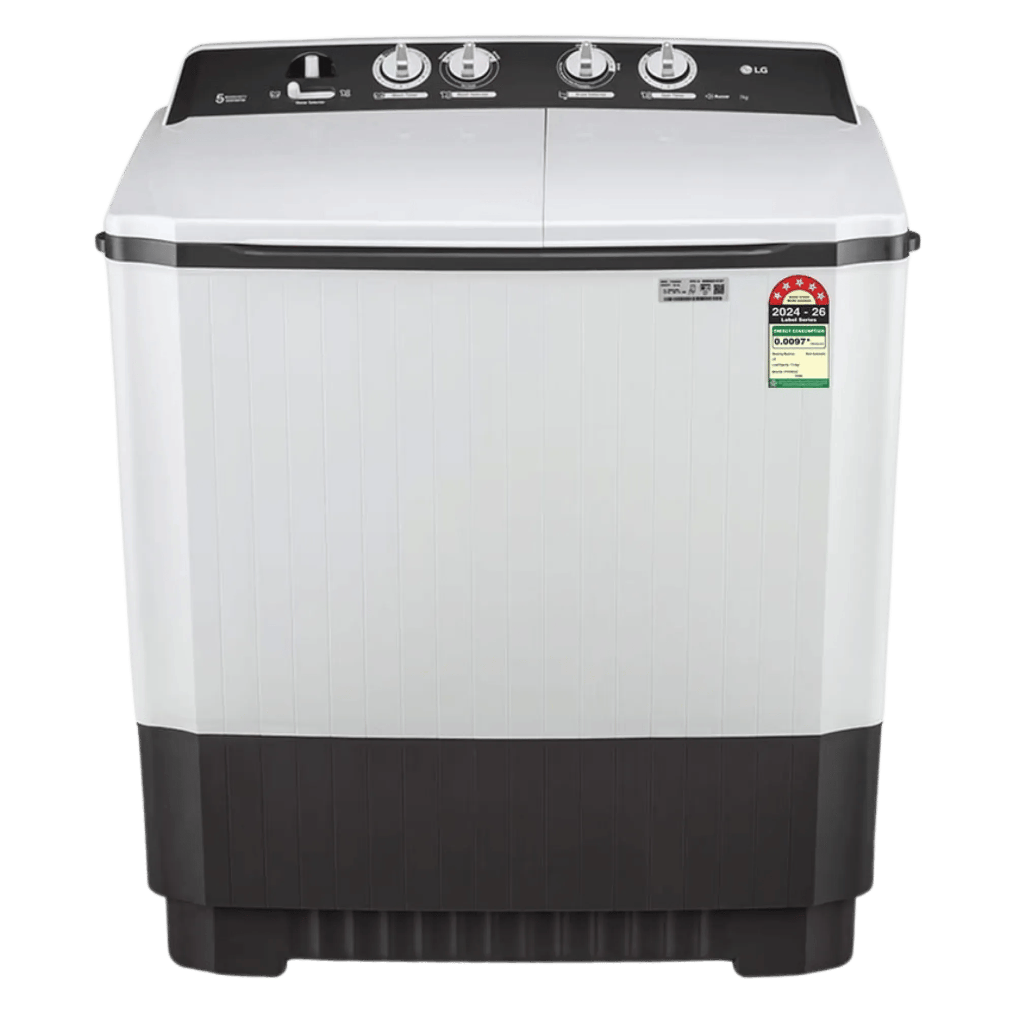 LG 7 0kg semi automatic top load washing machine p7010ngaz adgqnst dark grey Front View