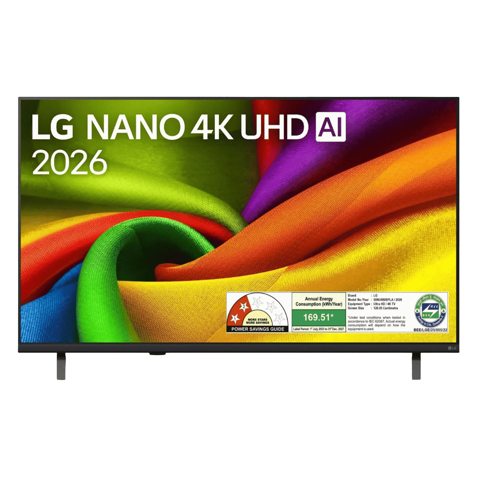 LG nano 4k ultra hd smart led tv 2026 50nu880bpla 50 inch Front View