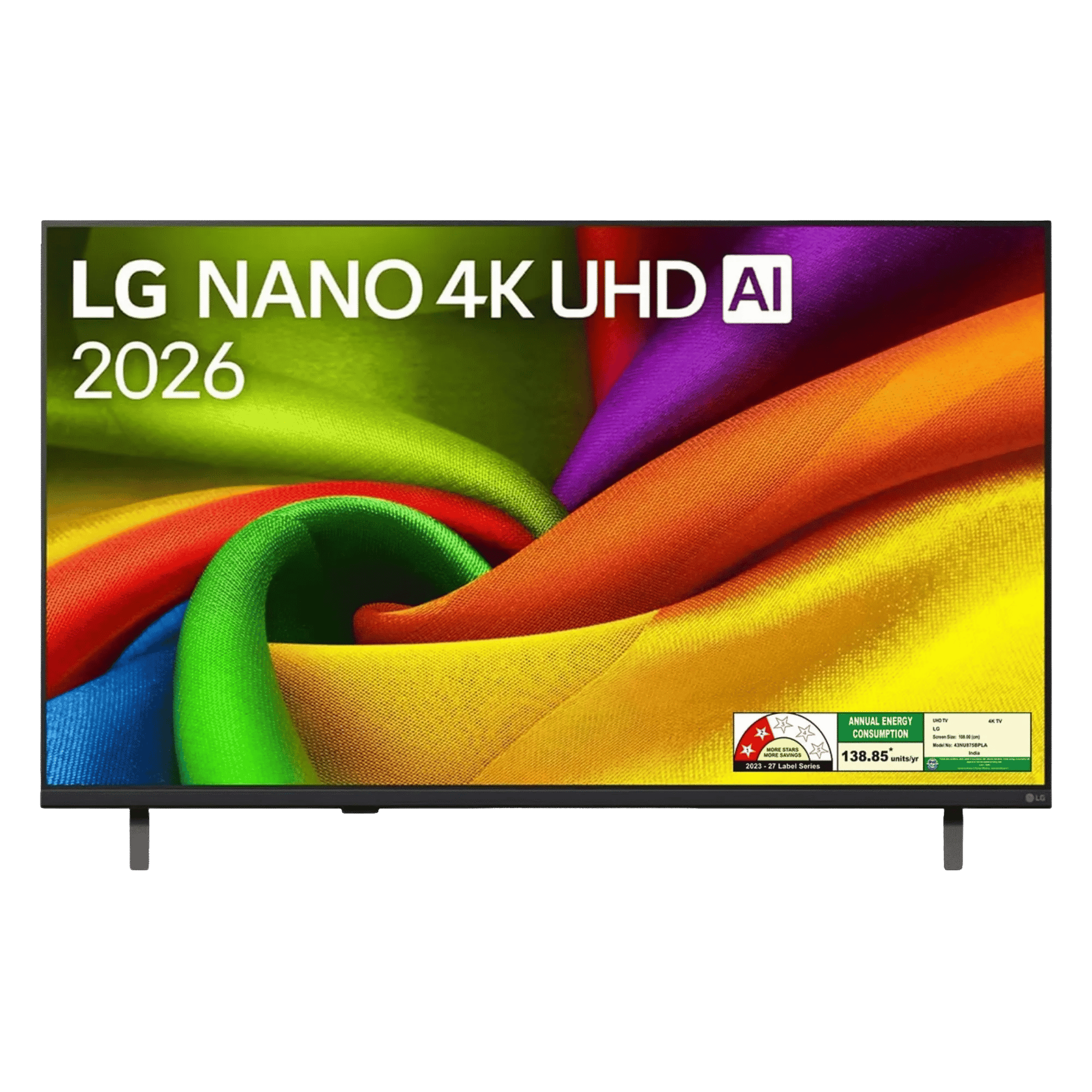 LG nano 4k ultra hd smart led tv 2026 nu875 55nu875bpla 55 inch Front View