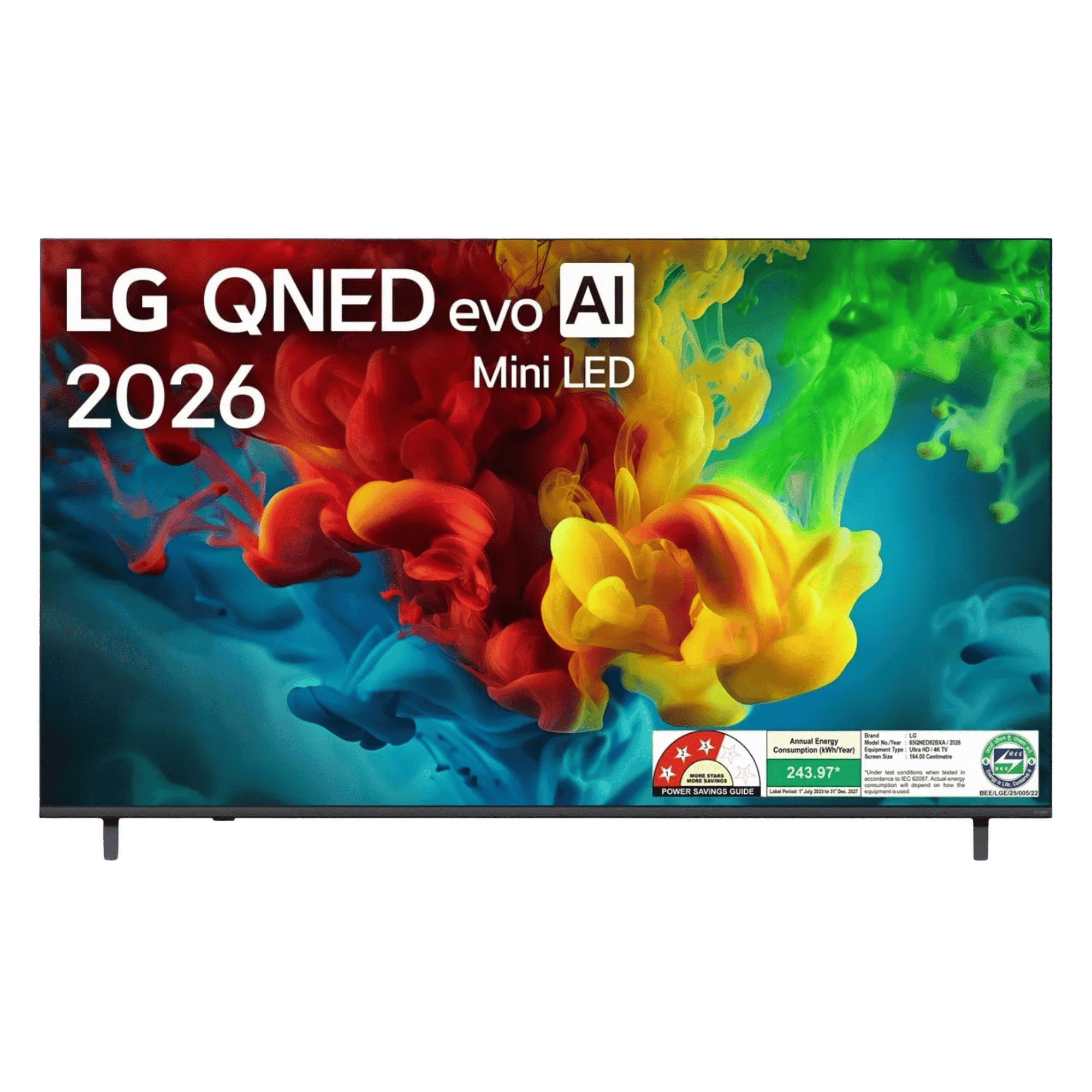 LG qned evo ai 4k ultra hd miniled smart tv 2026 65qned82bxa 65 inch Front View
