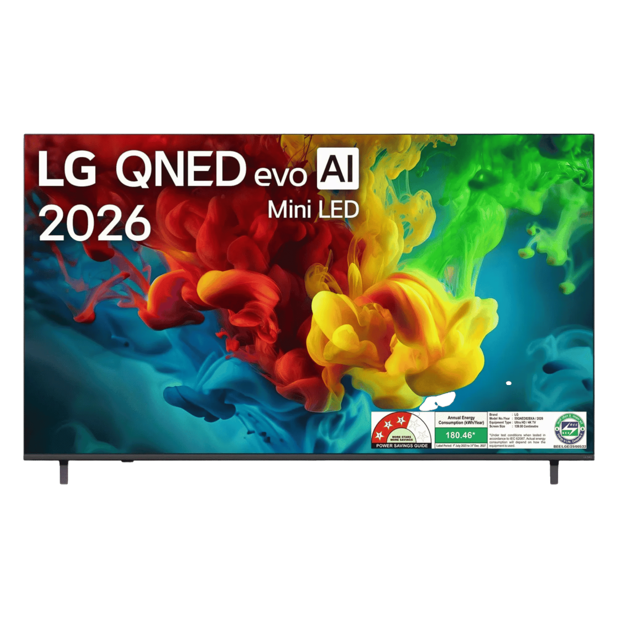 LG qned evo ai qned82bx 4k ultra hd mini led smart tv 2026 55qned82bxa 55 inch Front View