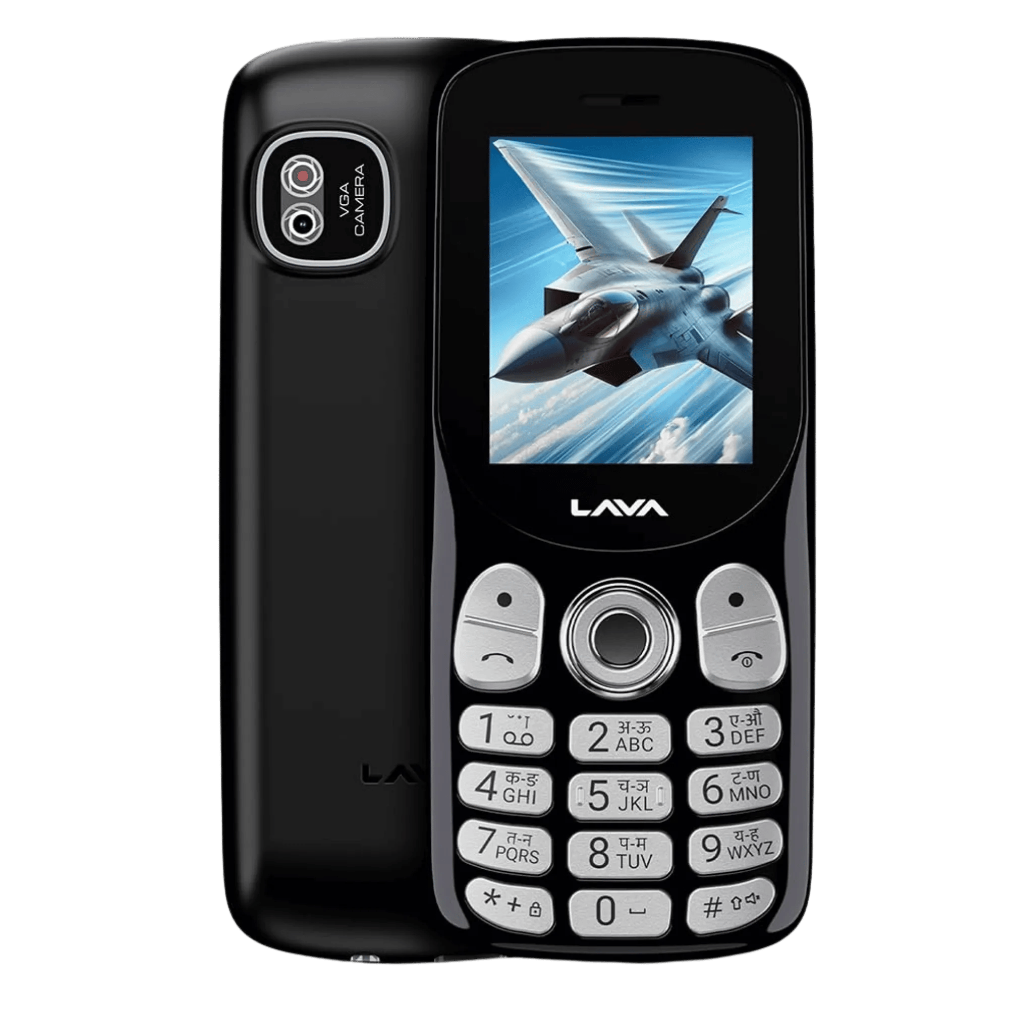 Lava a1 tejas black Front Back View