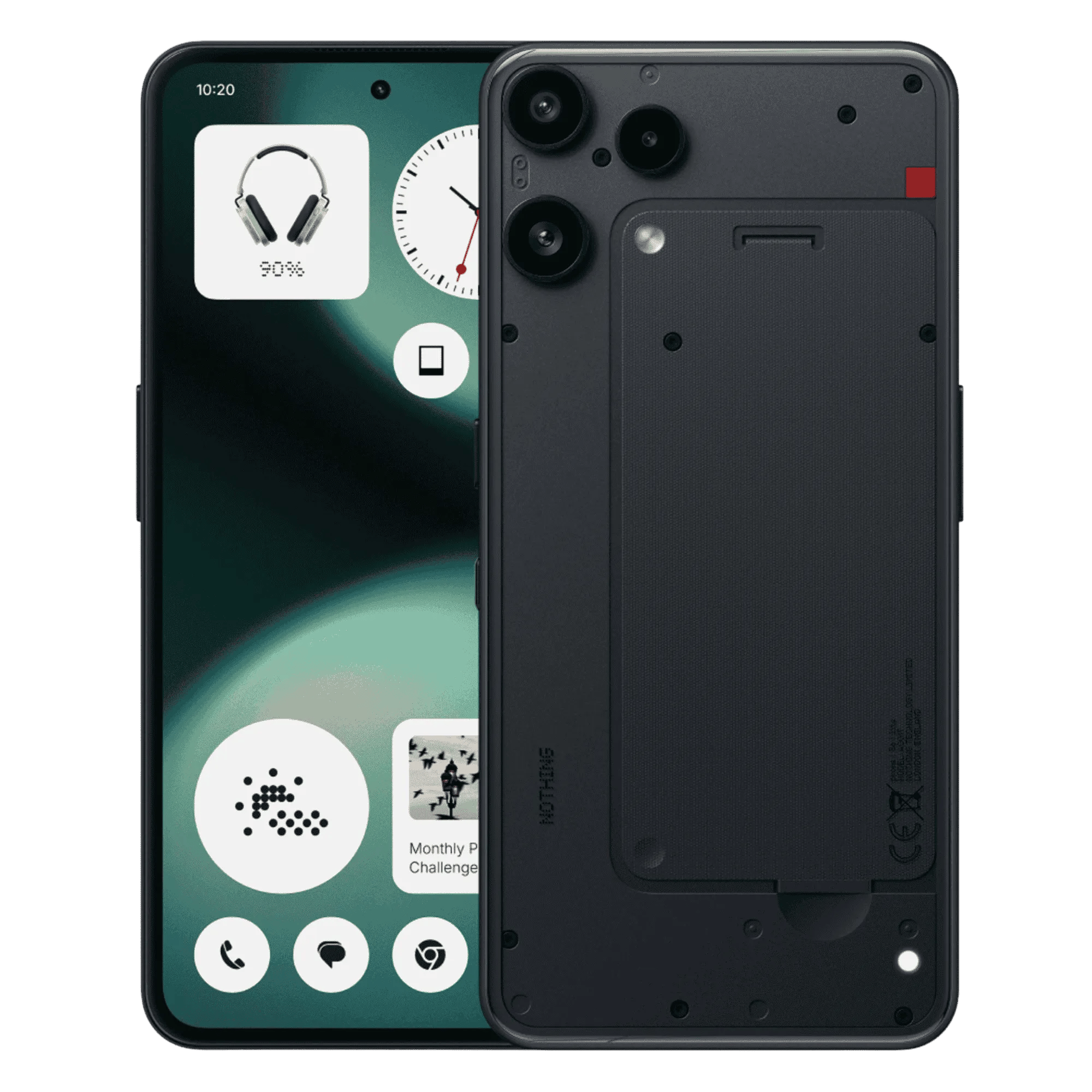 Nothing phone 3a lite 5g black 8gb 256gb Front Back View