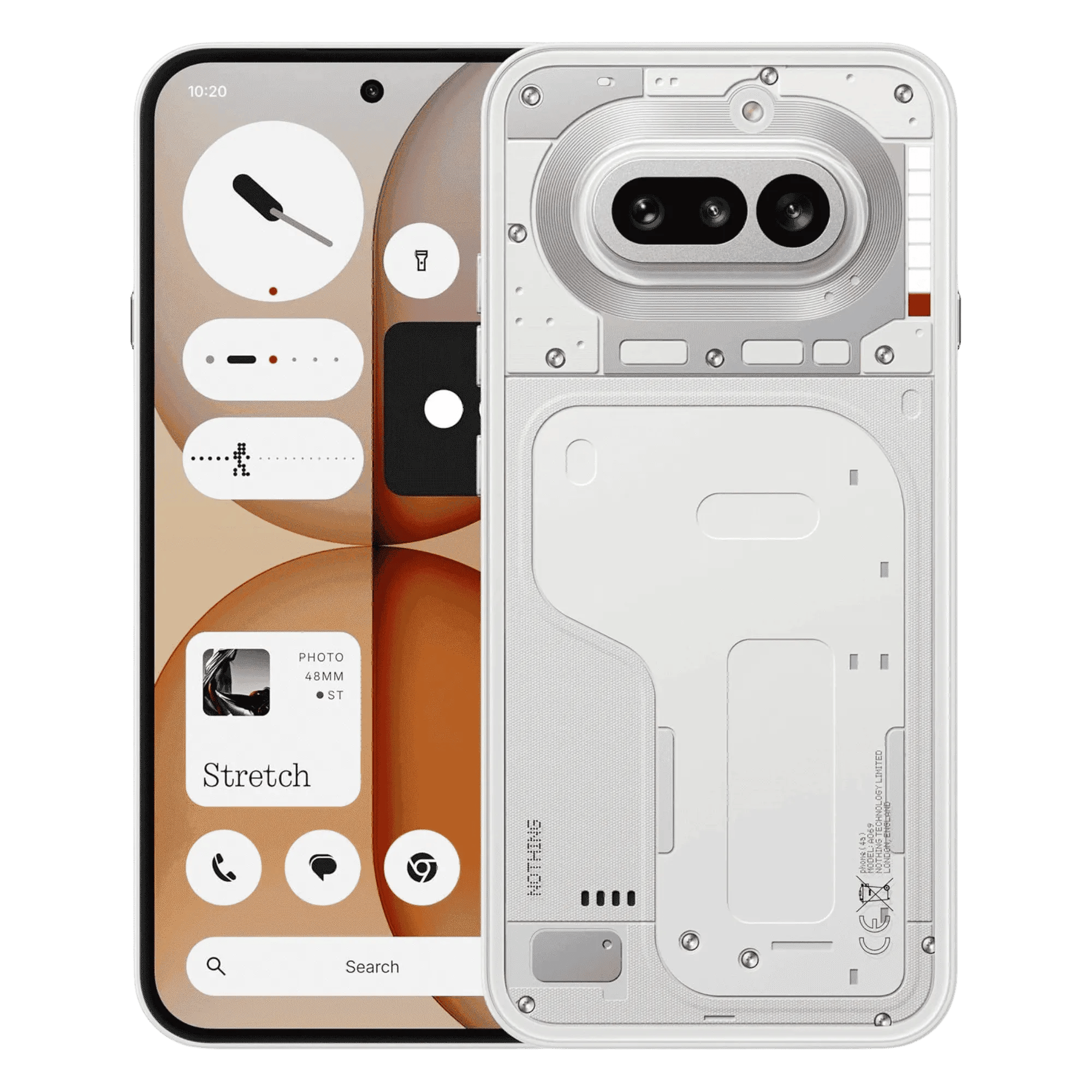 Nothing phone 4a 5g white 8gb 256gb Front Back View