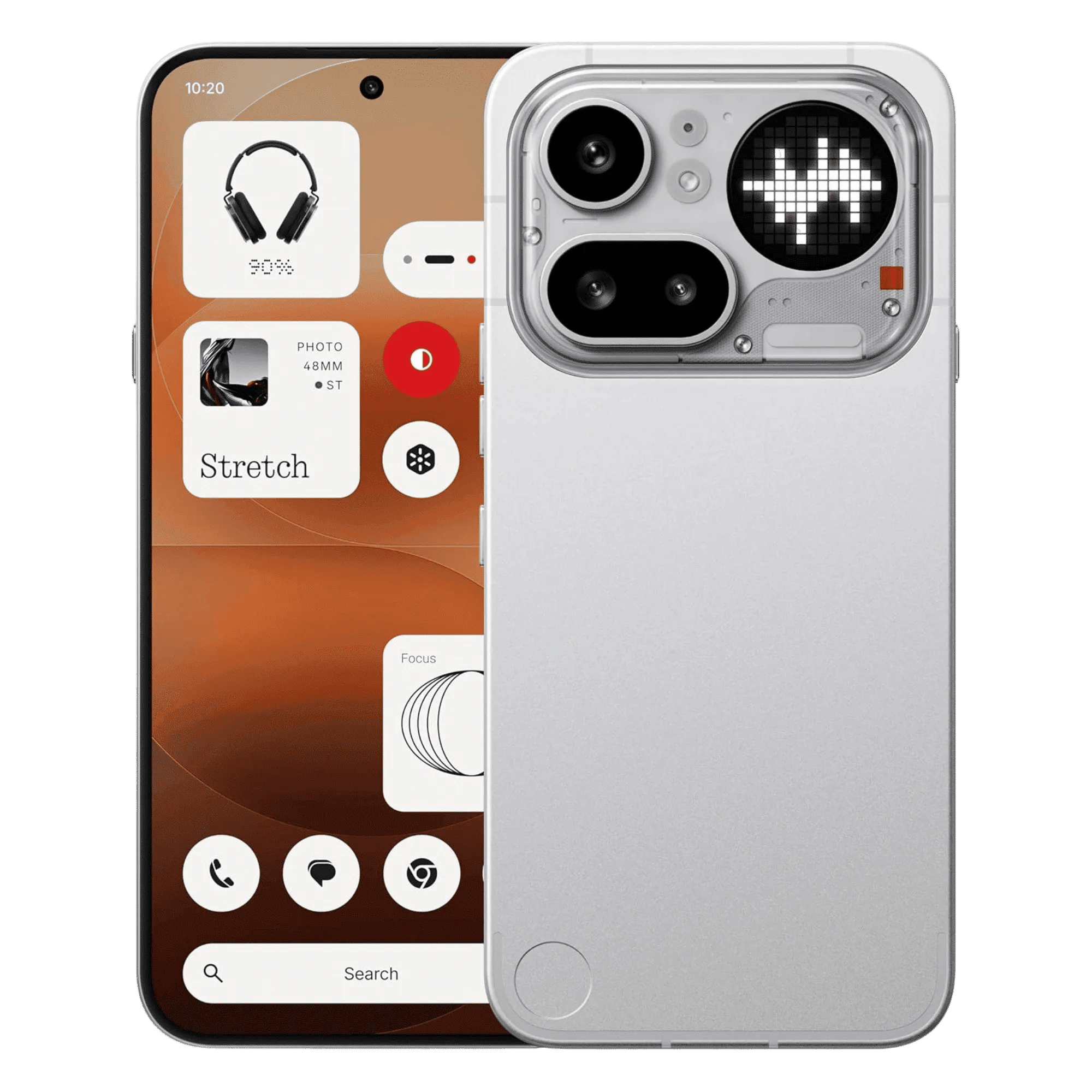 Nothing phone 4a pro 5g silver 8gb 256gb Front Back View