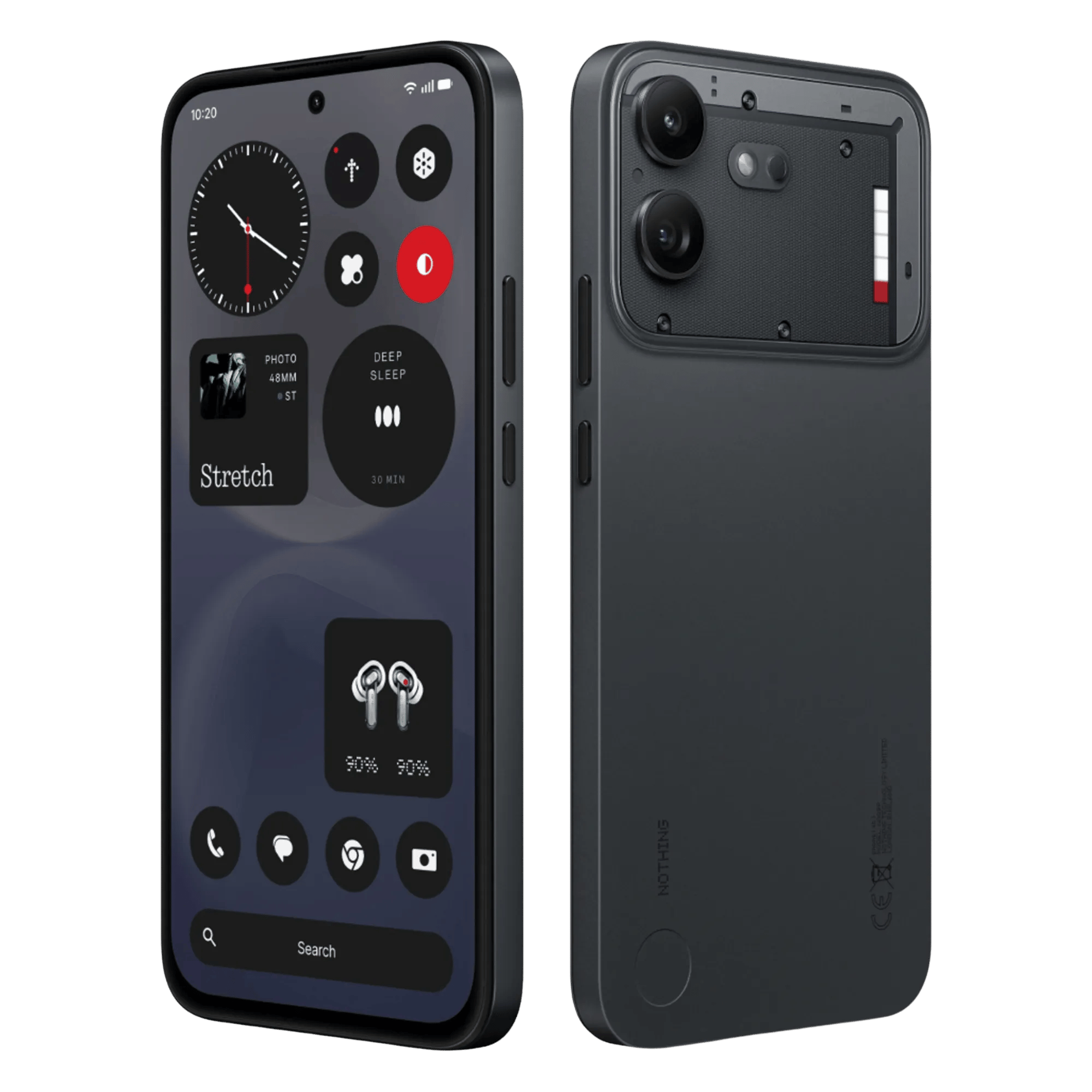 Nothing phone 4b 5g black 8gb 128gb Front Back Side View