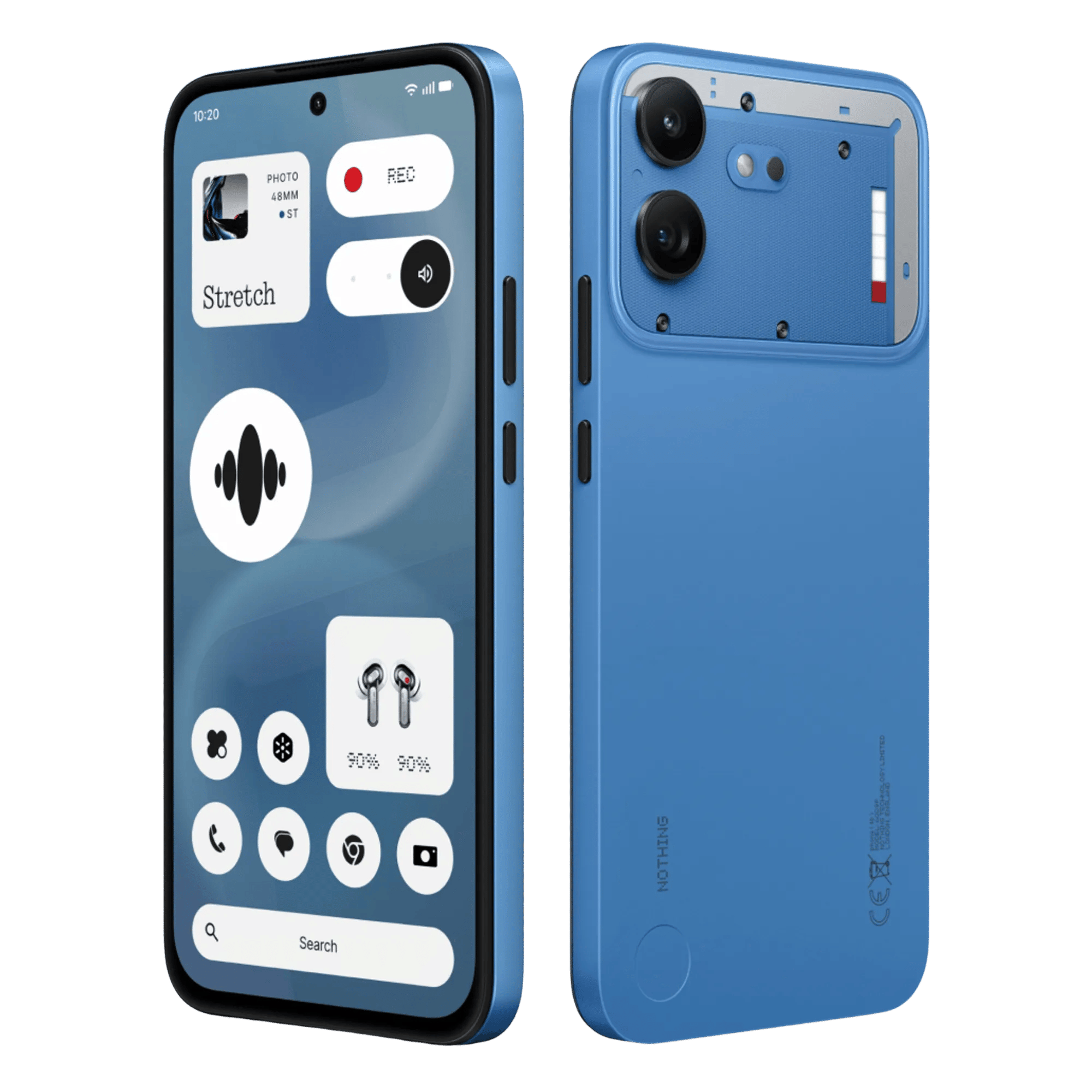 Nothing phone 4b 5g blue 8gb 256gb Front Back View