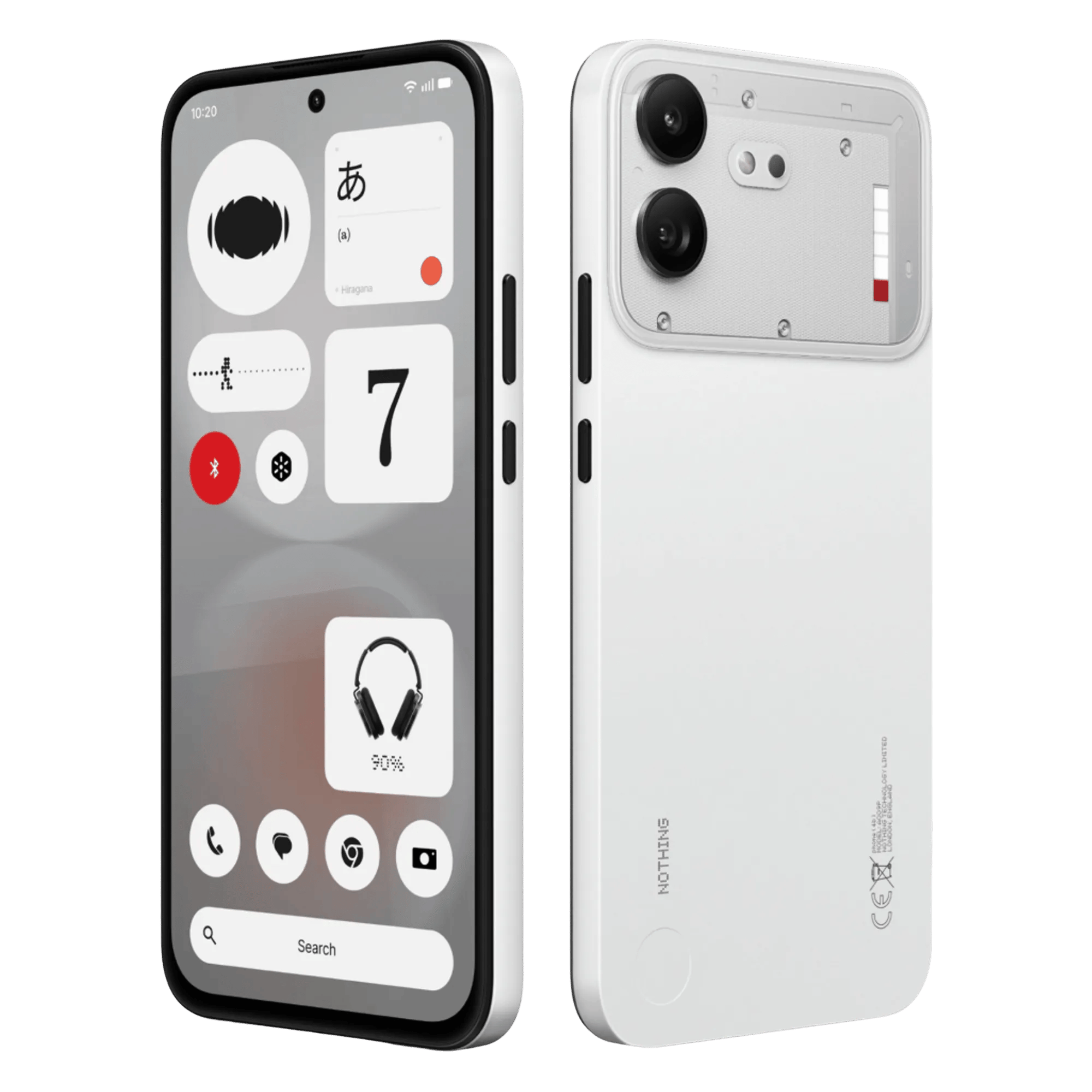 Nothing phone 4b 5g white 8gb 256gb Front Back View