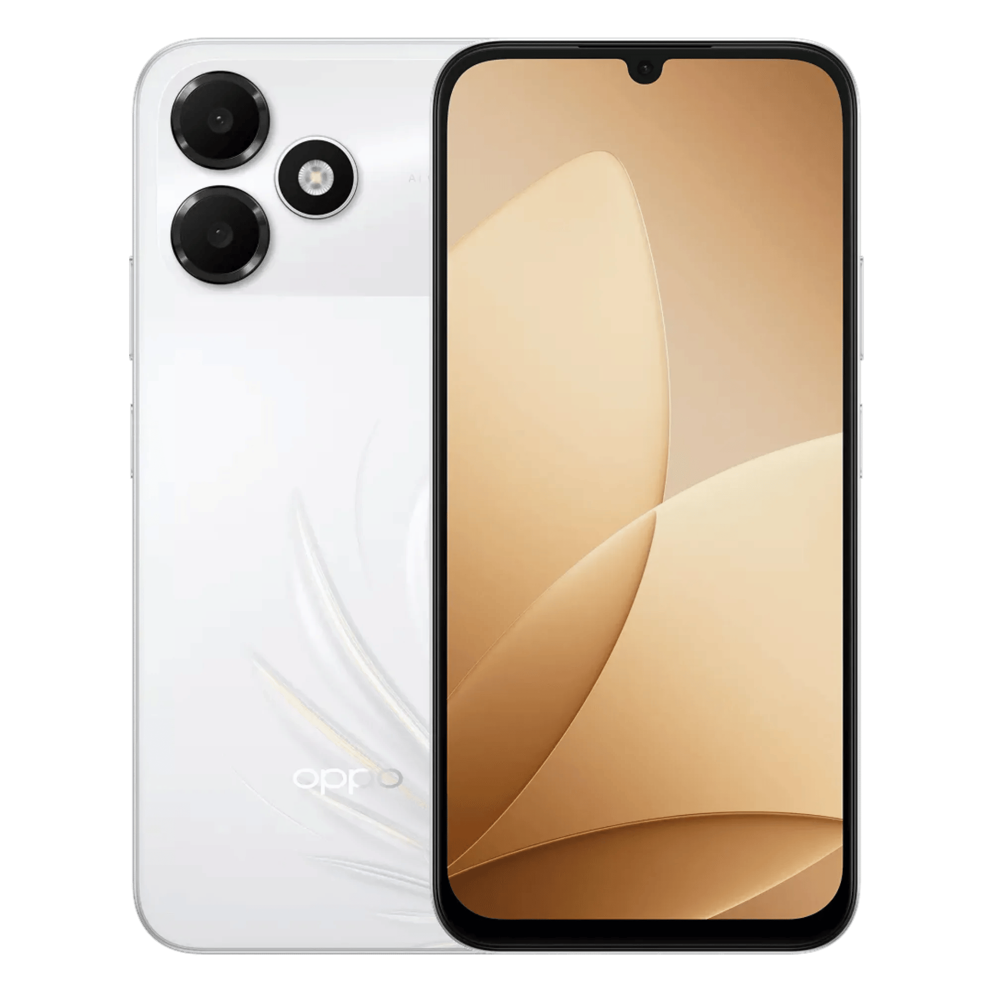 Oppo a6c 5g feather white 4gb 64gb Front Back View