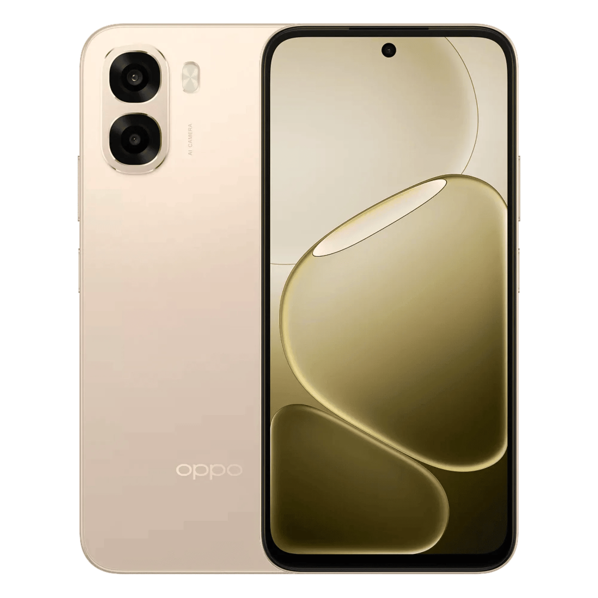 Oppo a6s 5g aurora gold 6gb 128gb Front Back View