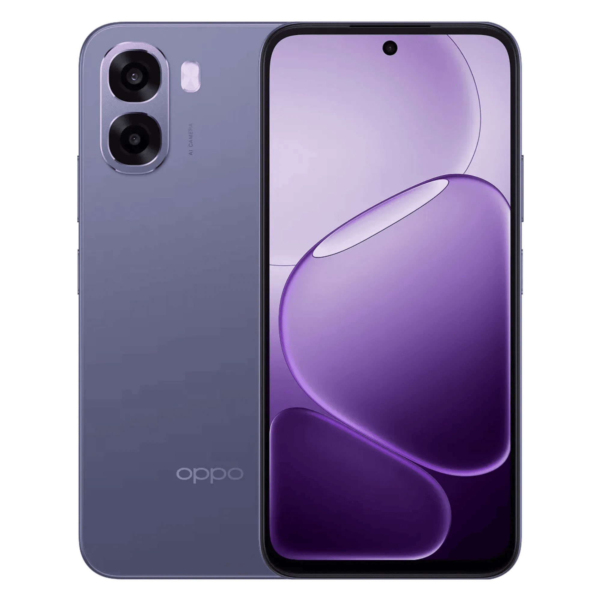 Oppo a6s 5g plum purple 6gb 128gb Front Back View