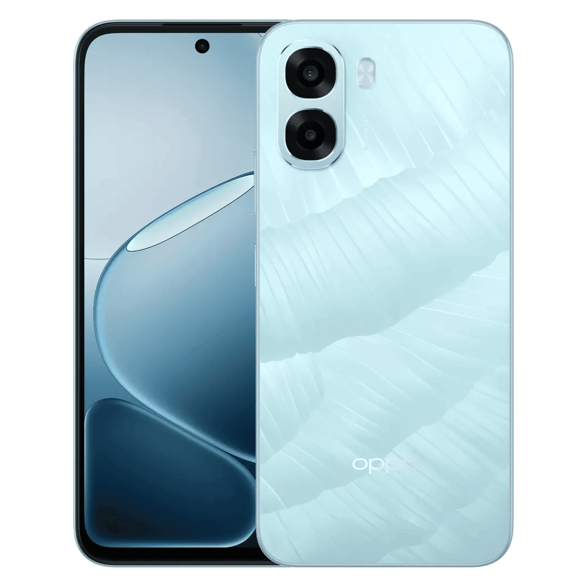 Oppo a6x 5g ice blue 6gb 128gb Front Back View