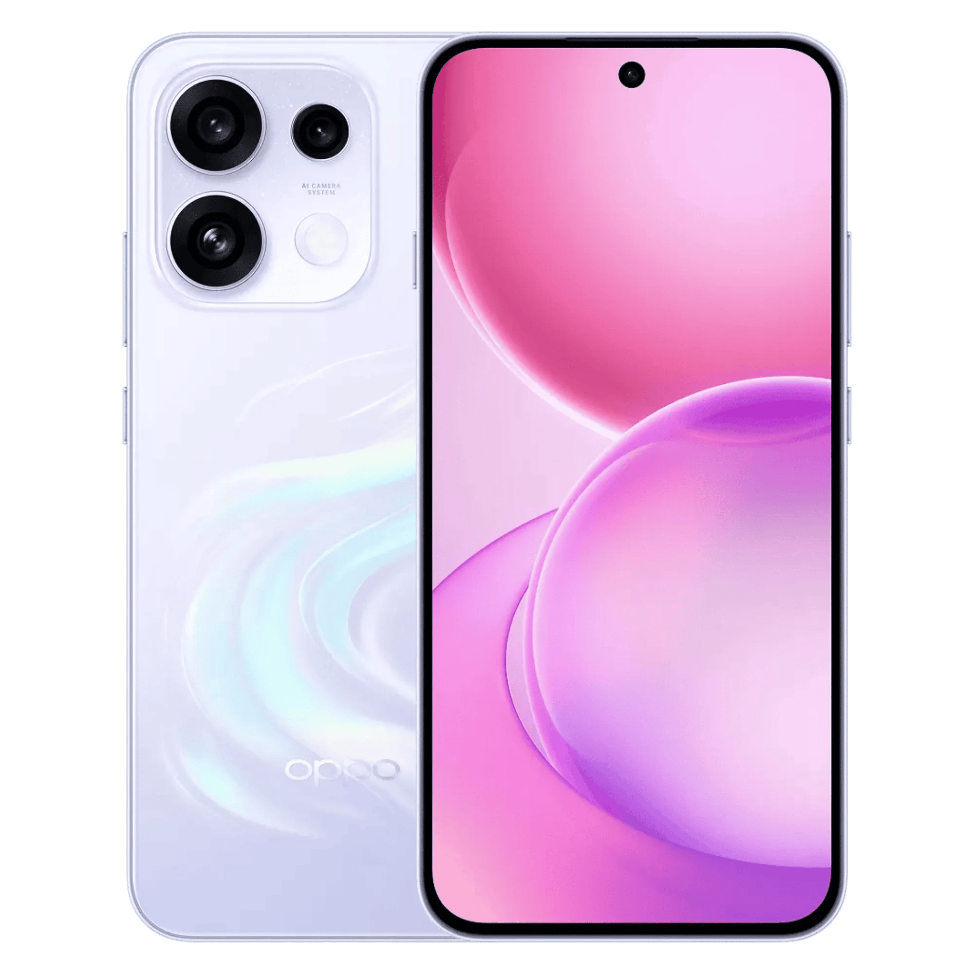 Oppo reno 16c 5g stellar purple 12gb 256gb Front Back View