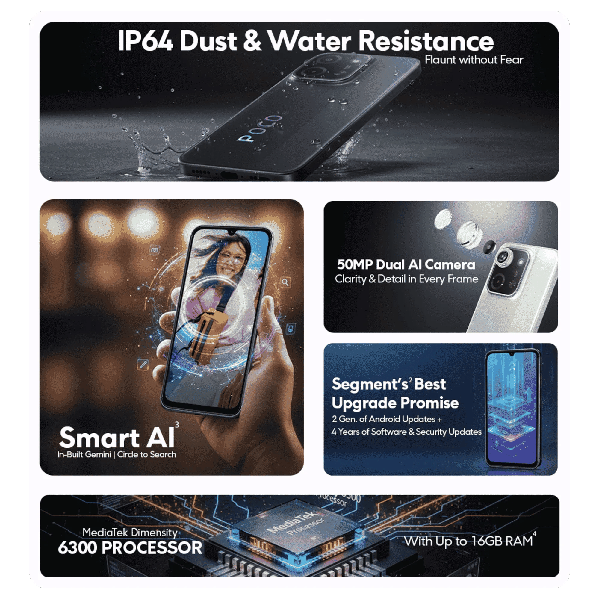 Order Poco C85 5G in Power Black (6GB-128GB) | Latest Price