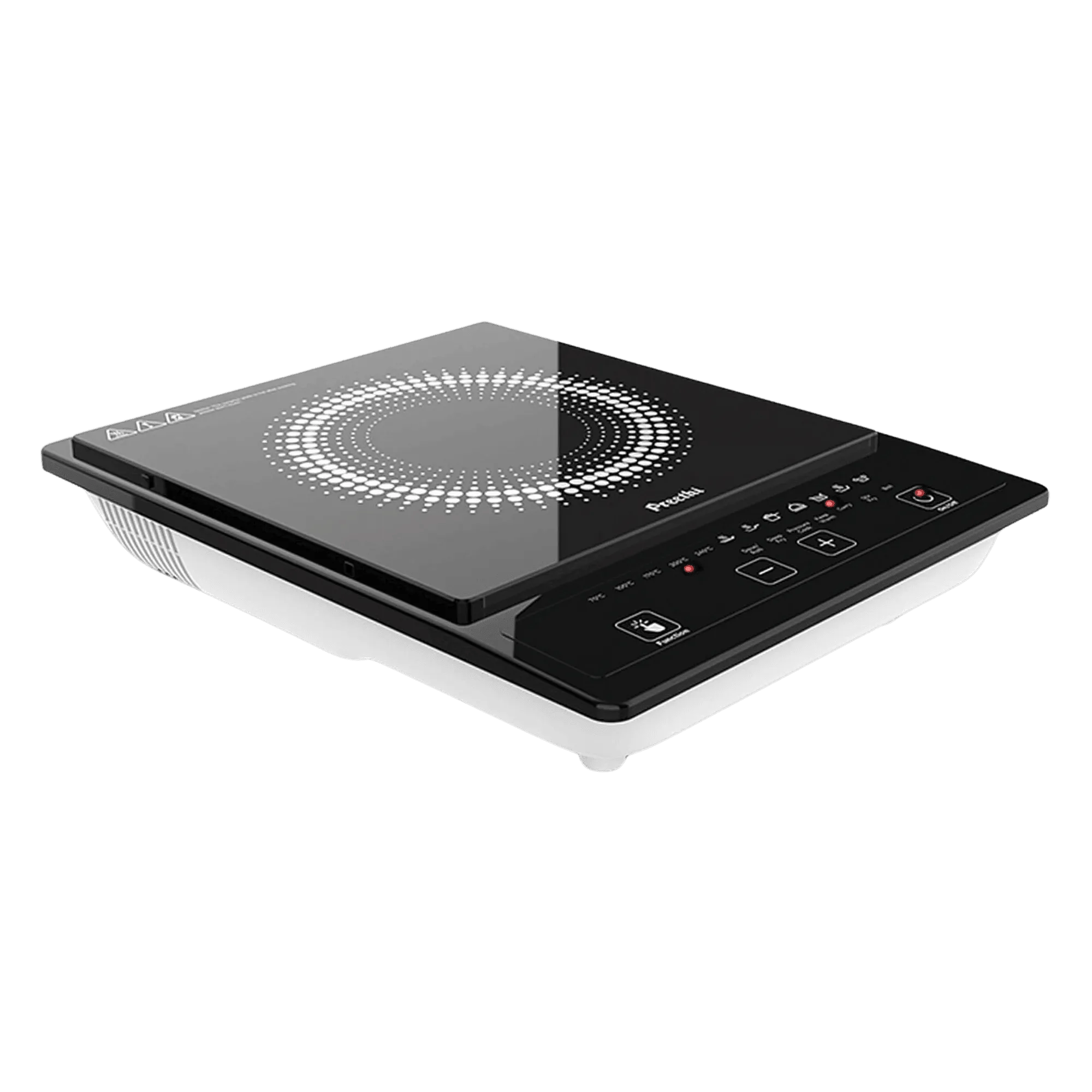 Preethi indi cook ic 123 1600w touch induction cooktop black Front Left View