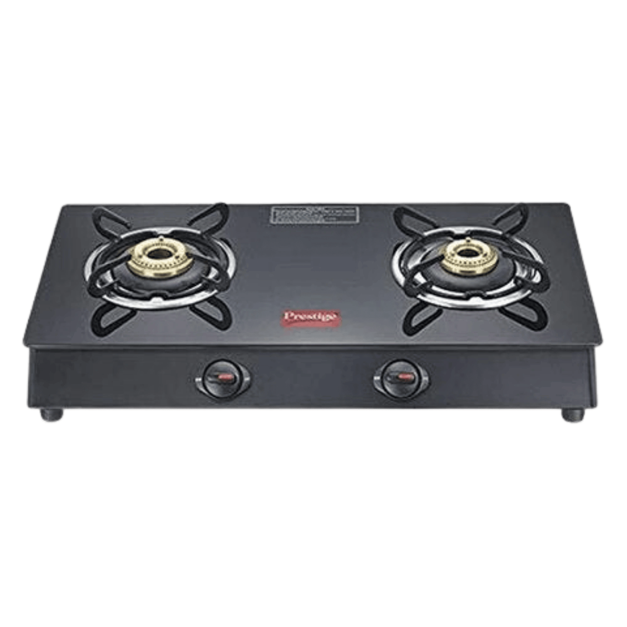 Prestige marvel plus 2 burner gas stove black Front View